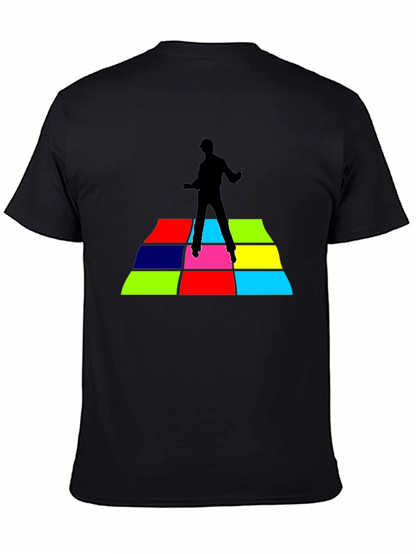 Black Retro Dance Floor T-Shirt - Black view 4
