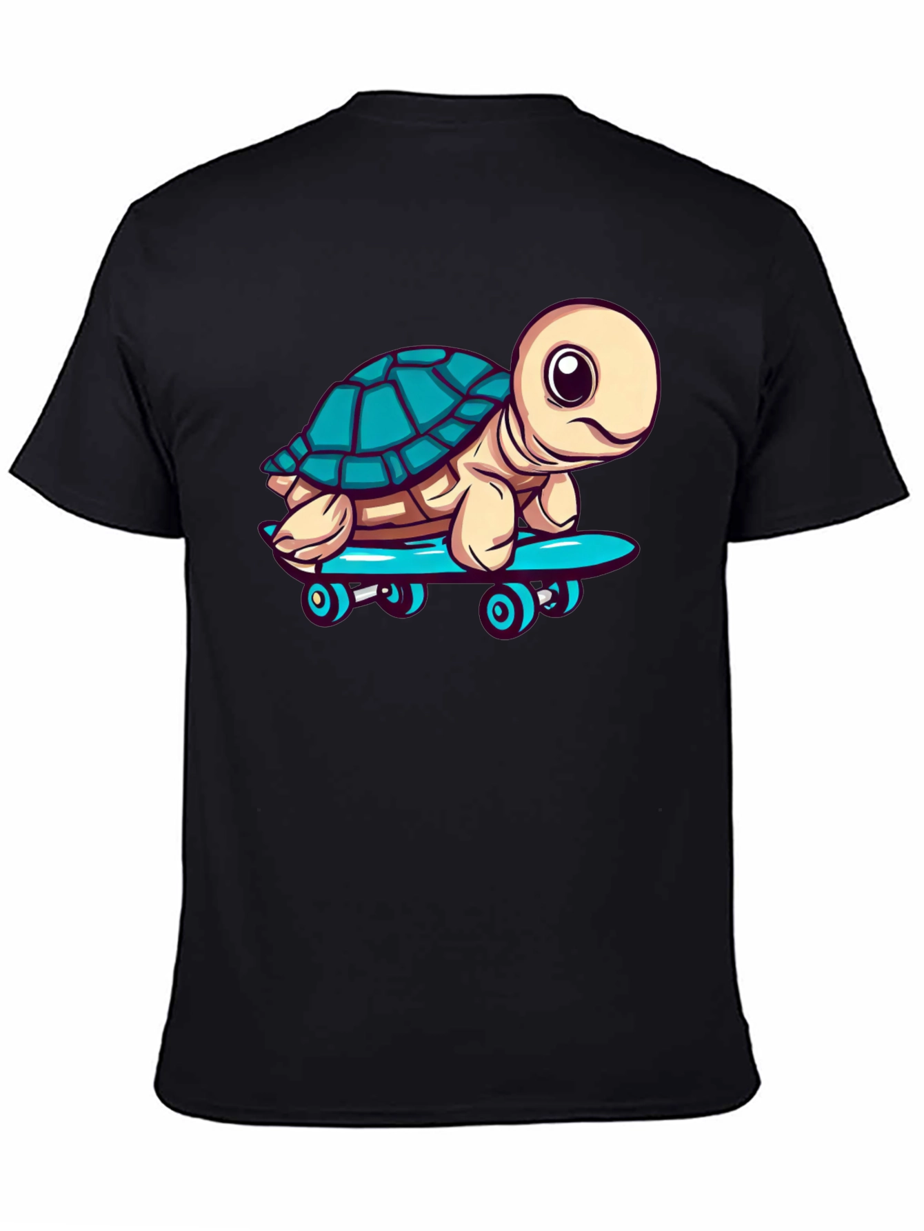 Black Turtle Skateboard Graphic T-Shirt view 4