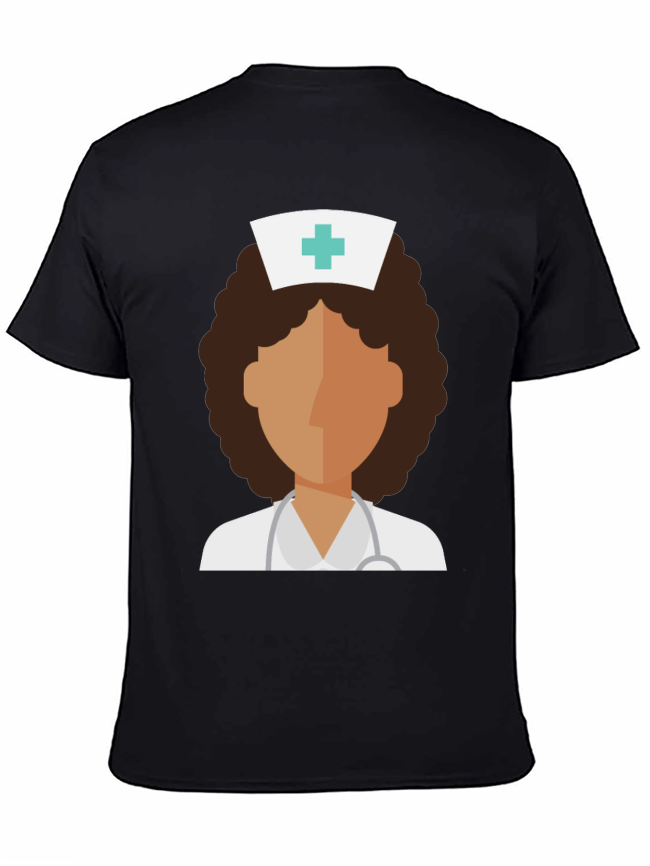 Black Nurse Graphic Tee - Unisex Medical T-Shirt view 4