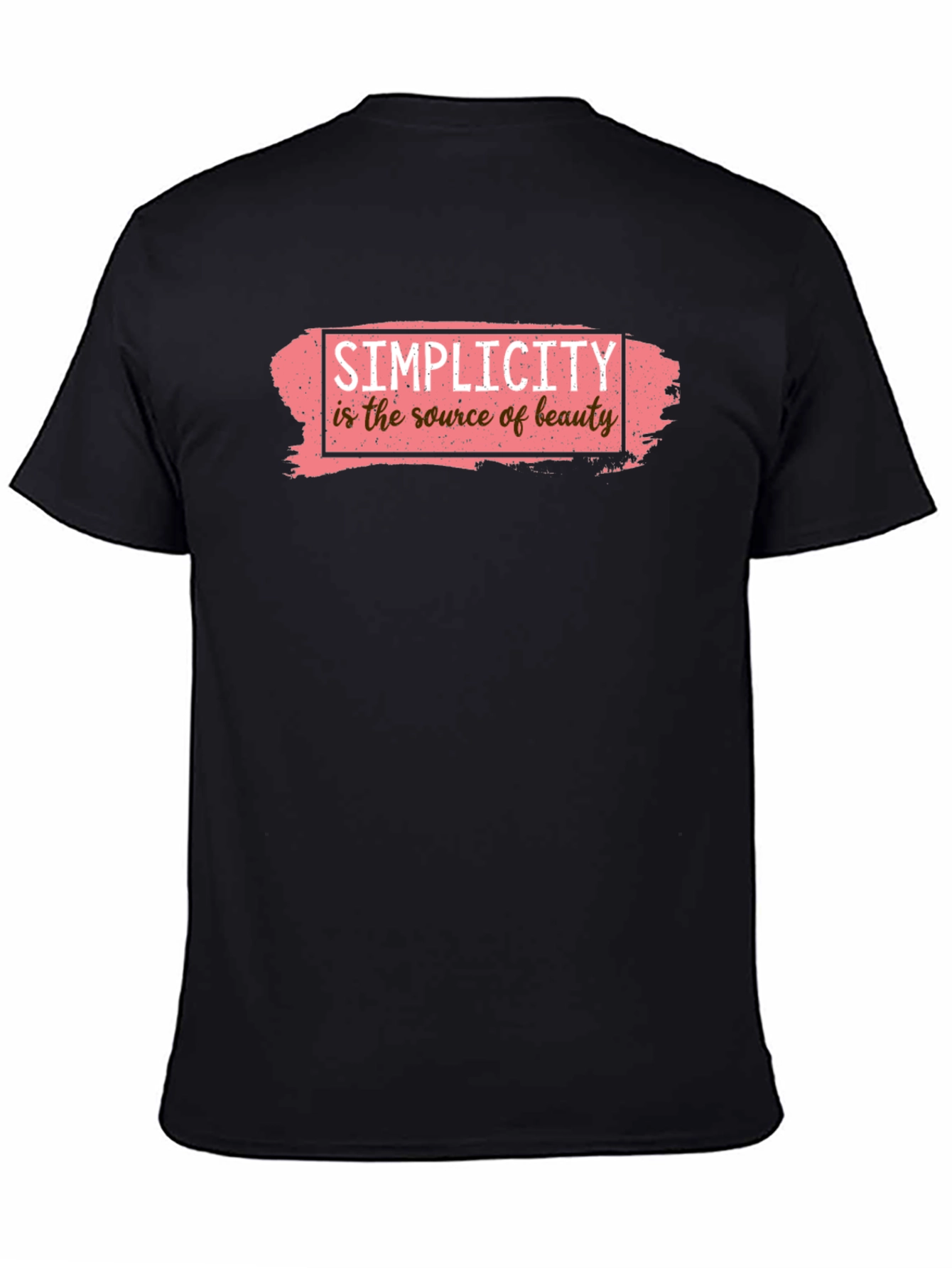 Black Simplicity is Beauty Black Graphic Tee view 4