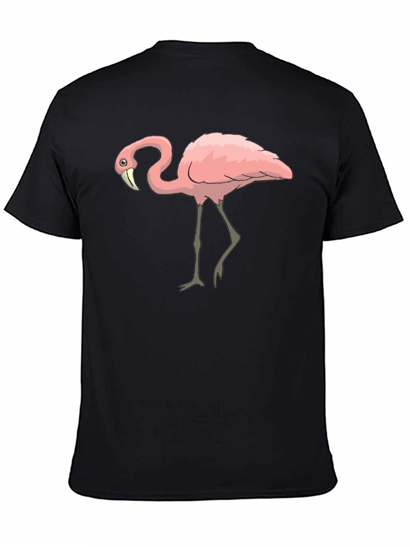 Black Flamingo Graphic Tee - Stylish Men's Black T-Shirt view 4