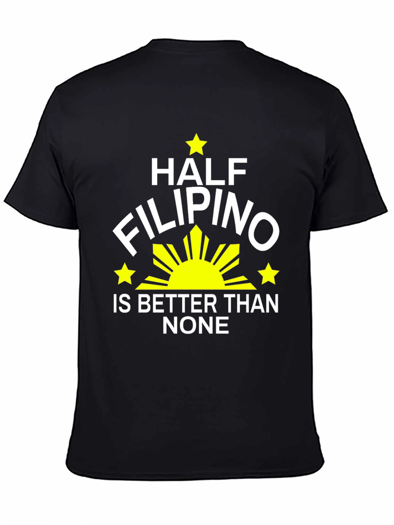 Black Half Filipino Better Than None Black Tee view 4