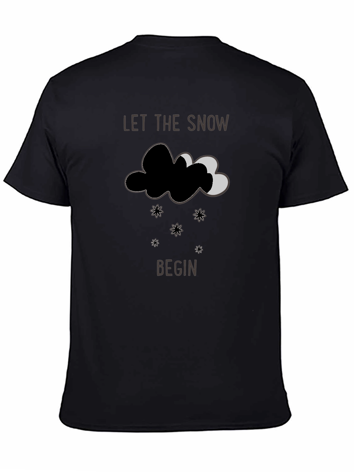Black Let it Snow Graphic Tee view 4