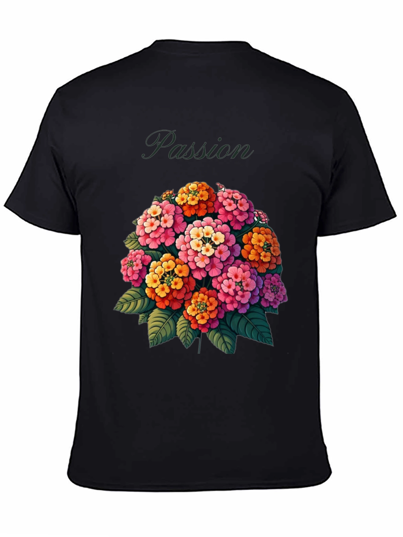 Black Passion Flower T-Shirt view 4