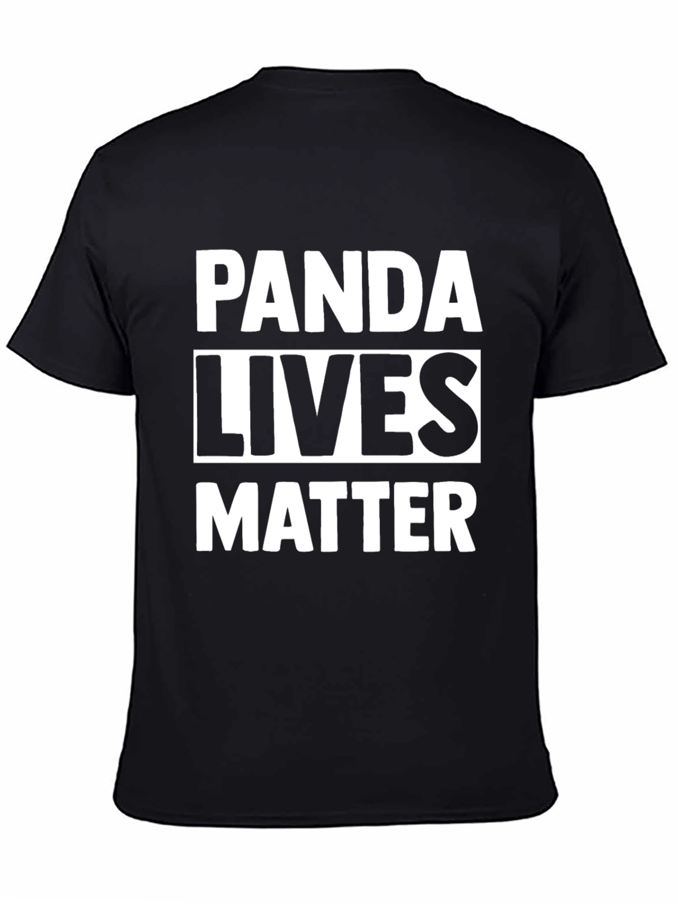 Black Panda Lives Matter Graphic Tee - Black Cotton T-Shirt view 4