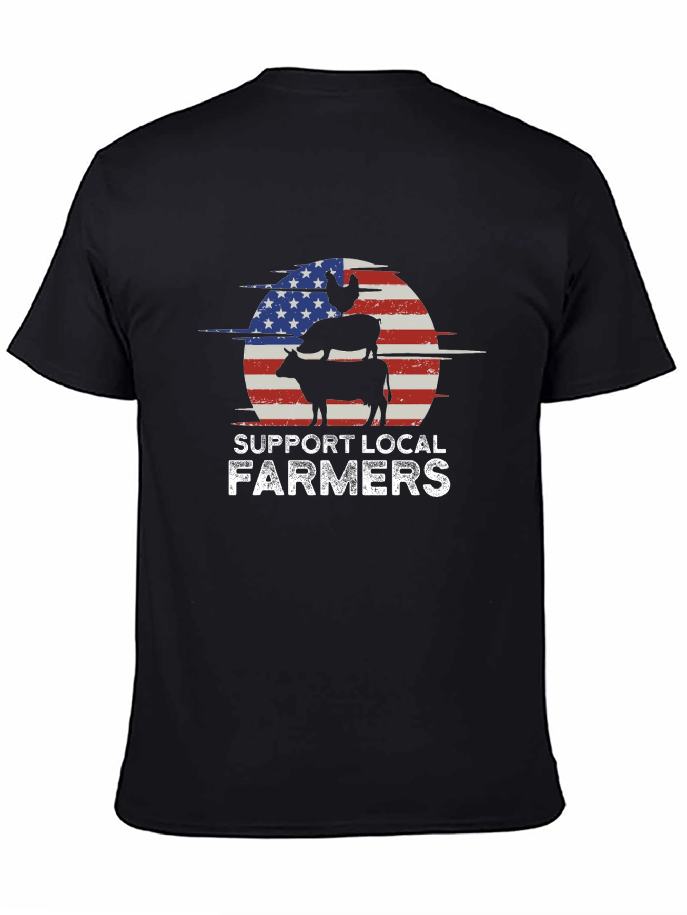 Support Local Farmers T-Shirt | Patriotic Farm Tee - 4