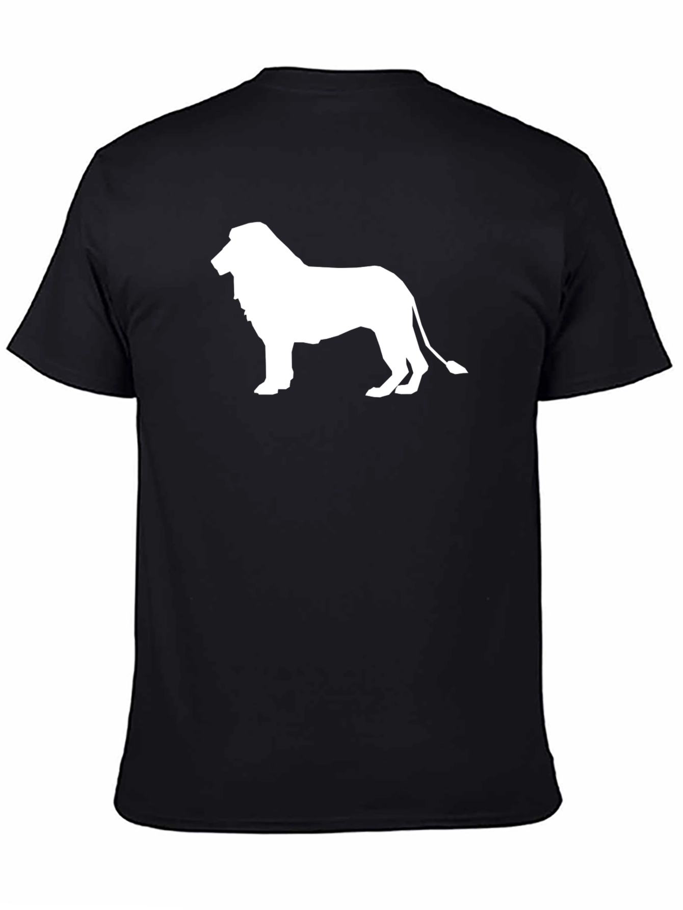 Black Lion Silhouette Black T-Shirt view 4