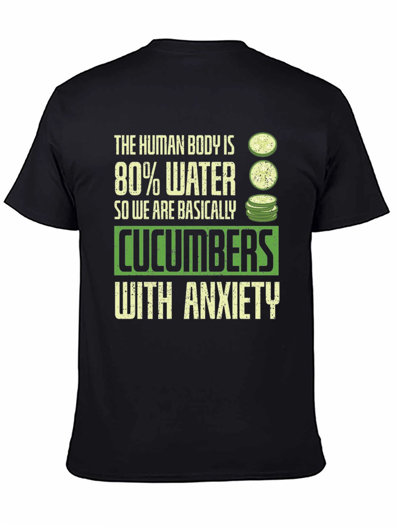 Black Cucumber Anxiety Graphic Tee view 4