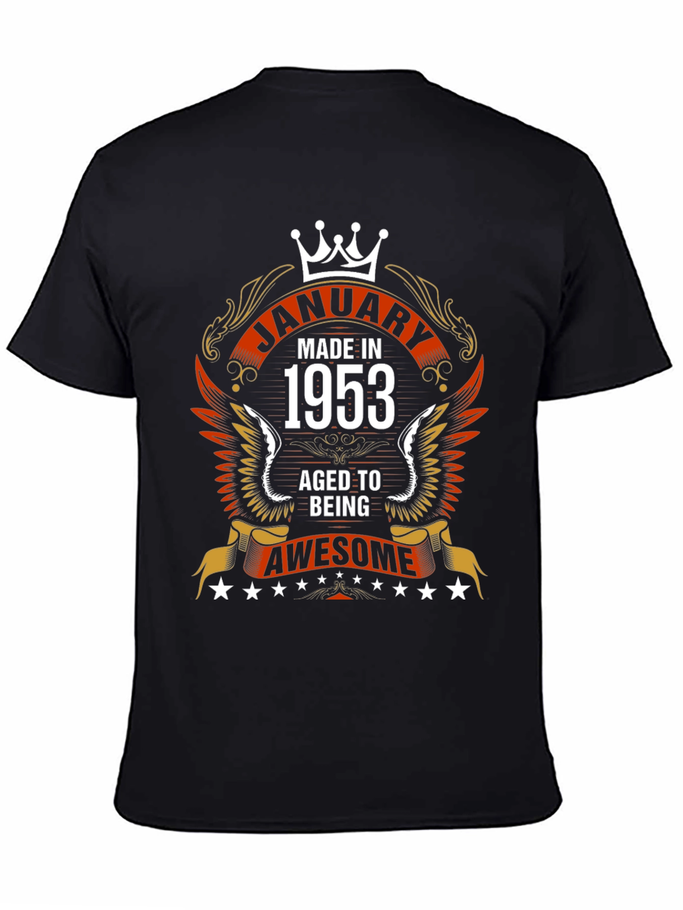 Black January 1953 Aged to Awesome Graphic T-Shirt view 4