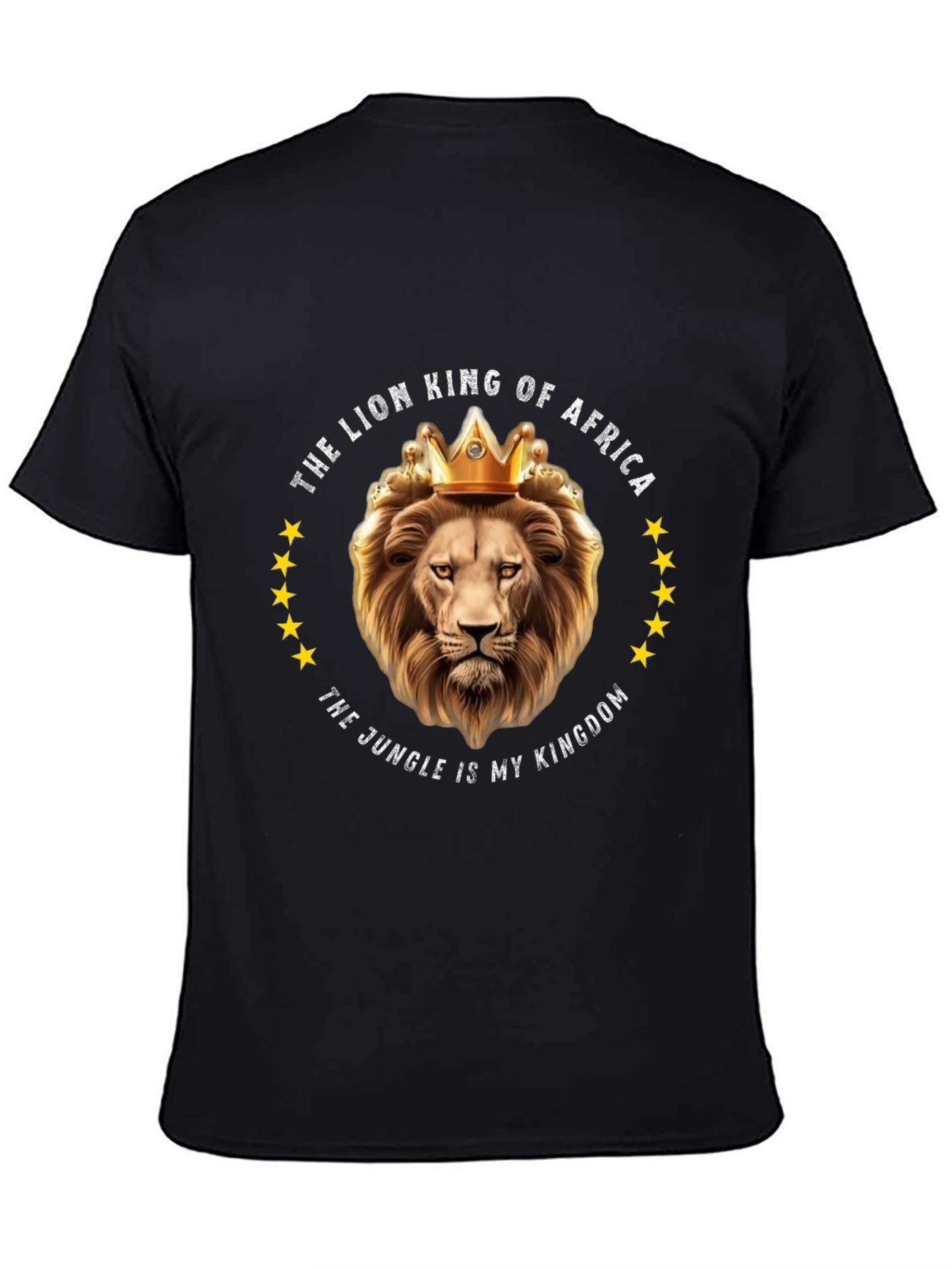 Black Lion King of Africa Graphic Tee view 4