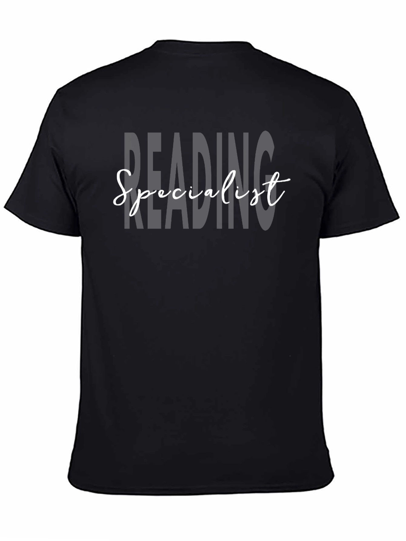 Black Reading Specialist Graphic Tee - Black Cotton Blend view 4