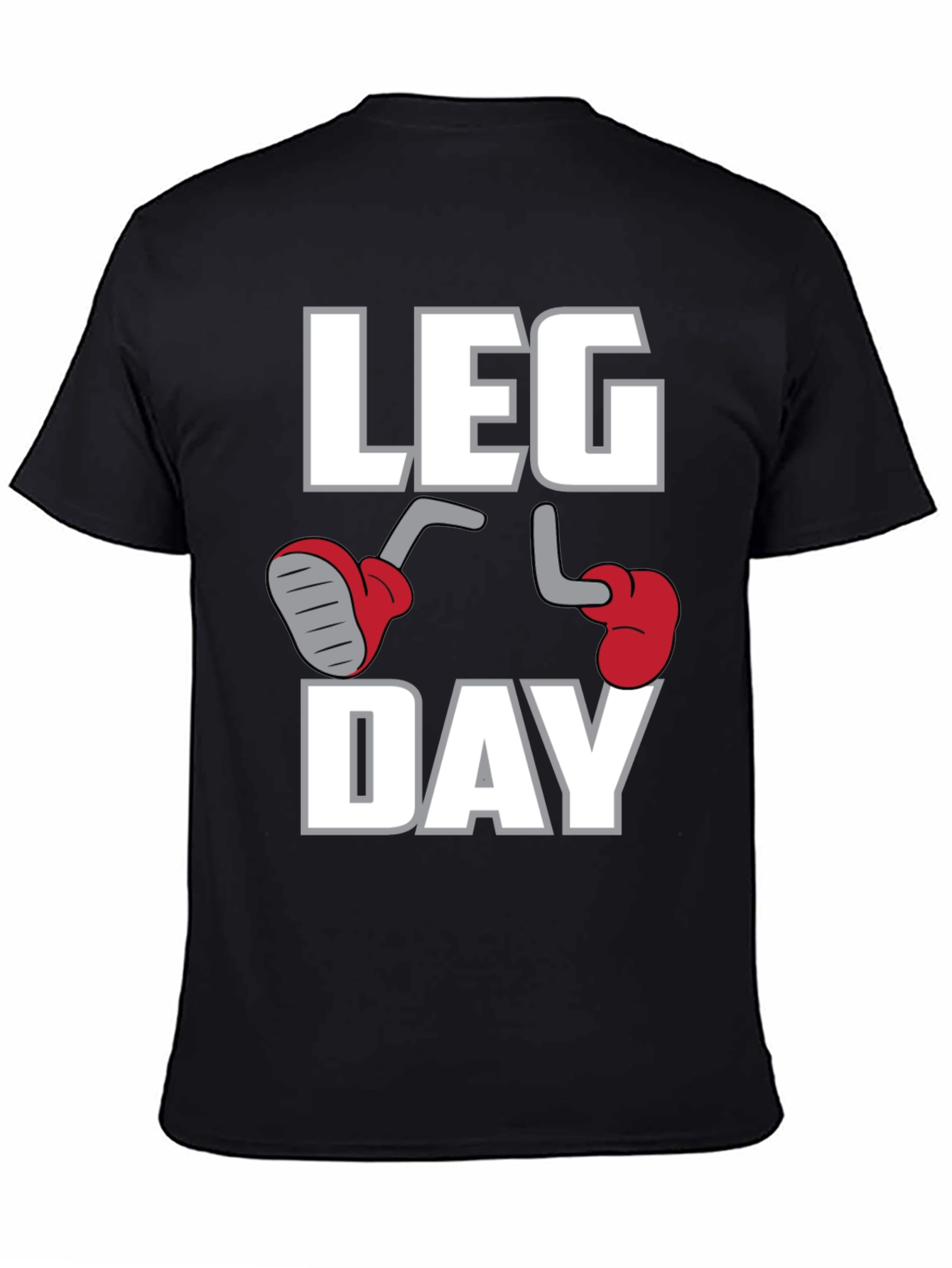 Black Leg Day Graphic T-Shirt - Gym & Workout Apparel view 4