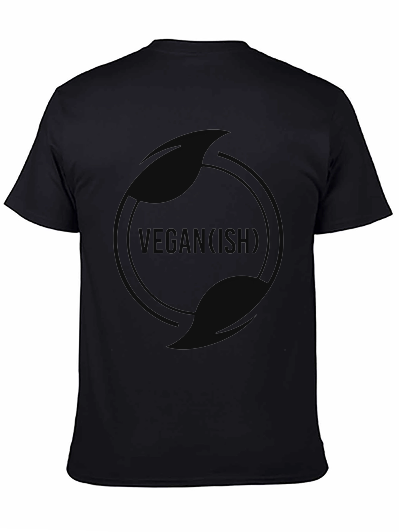 Black Vegan-ish Black T-Shirt view 4