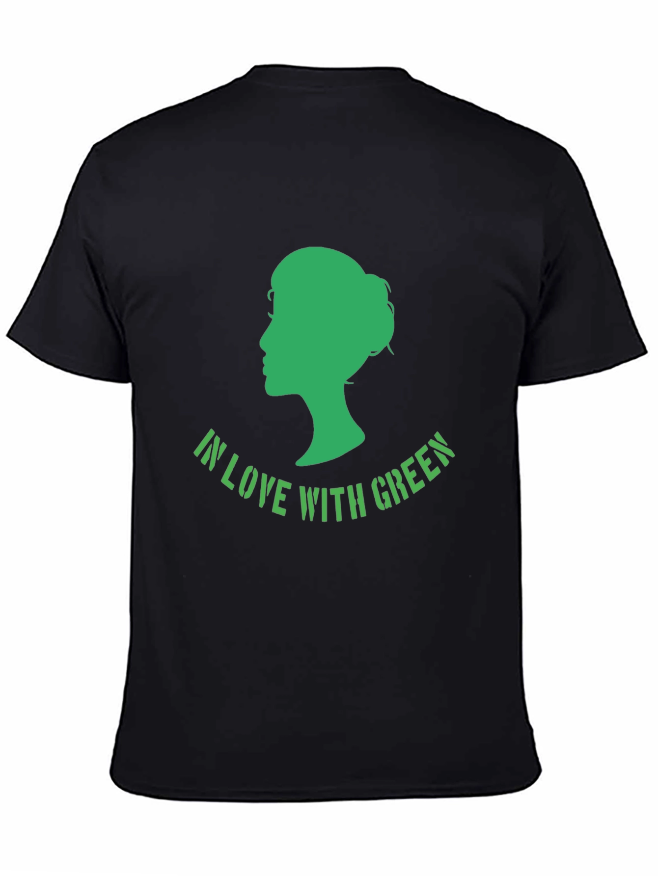 Black In Love with Green Graphic T-Shirt view 4
