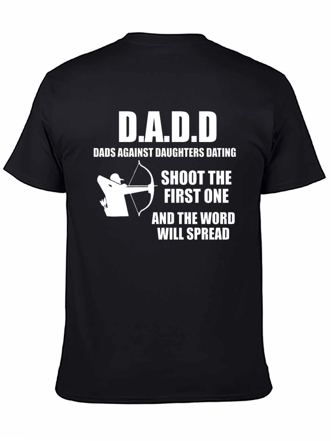 Black D.A.D.D. Graphic T-Shirt - Funny Dad Humor Tee view 4