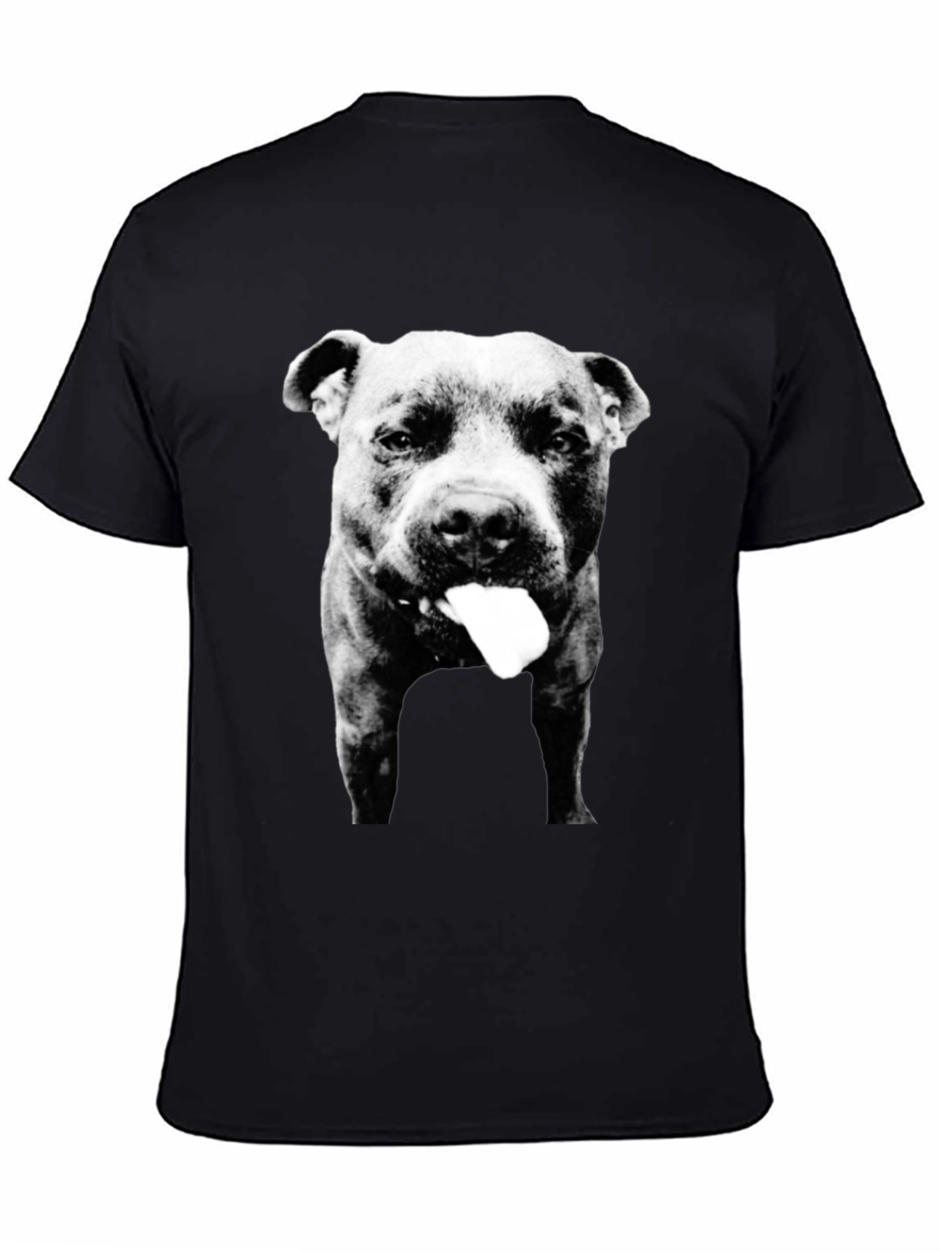 Black Pitbull Tongue Out Graphic Tee view 4