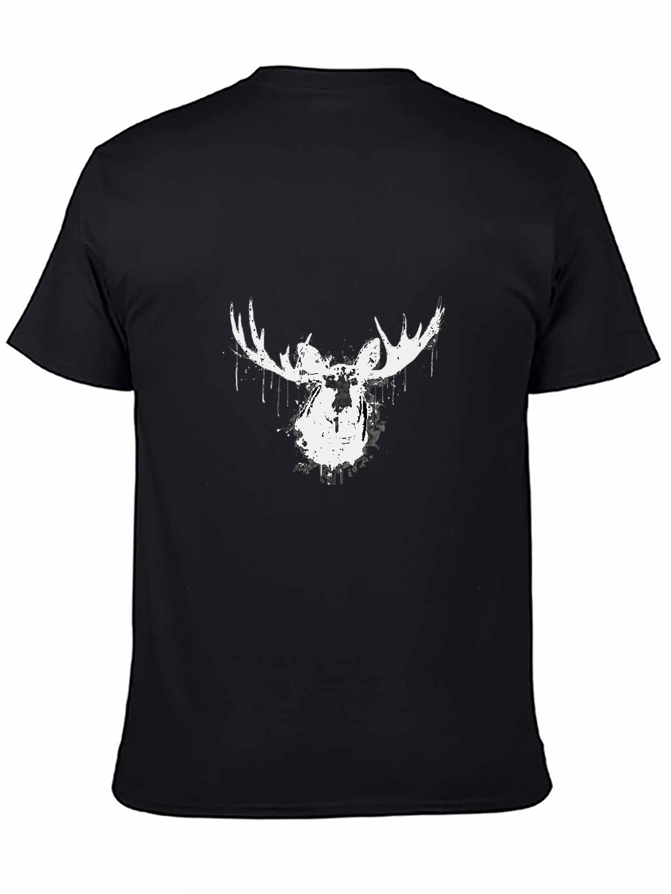 Black Black Moose Graphic T-Shirt for Men view 4