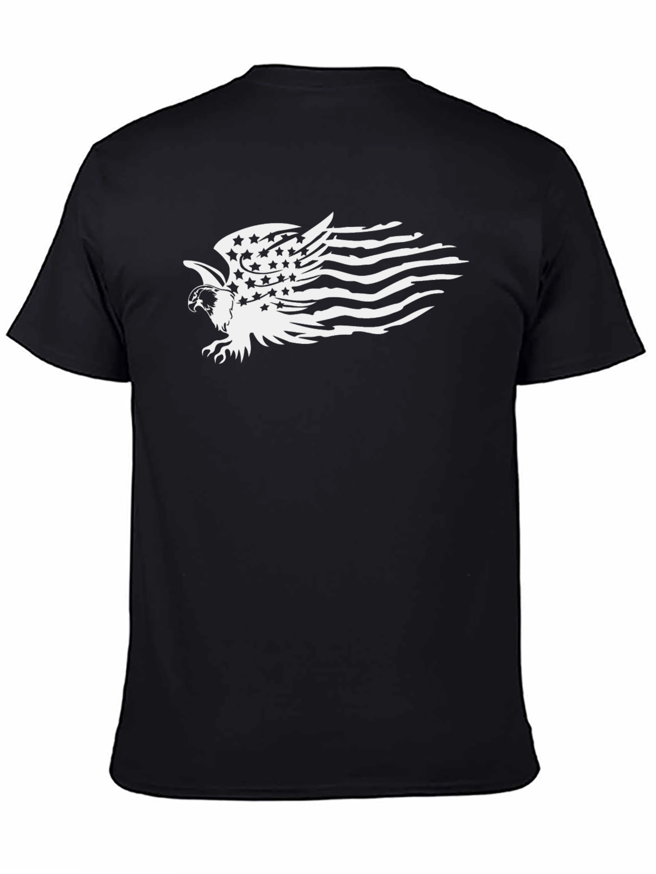 Black American Eagle Flag Graphic T-Shirt view 4