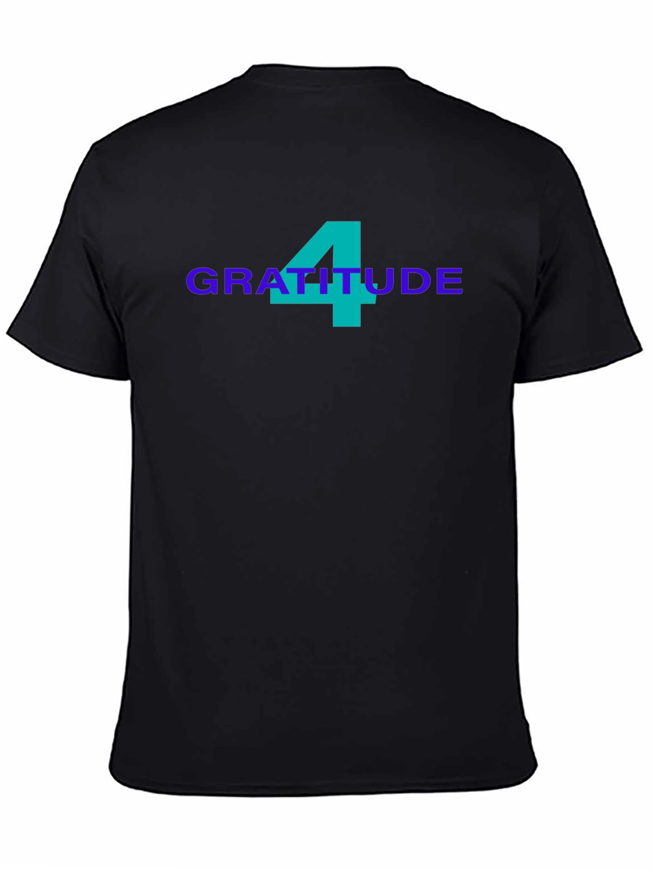 Black Gratitude Tee - Stylish Graphic Print T-Shirt view 4