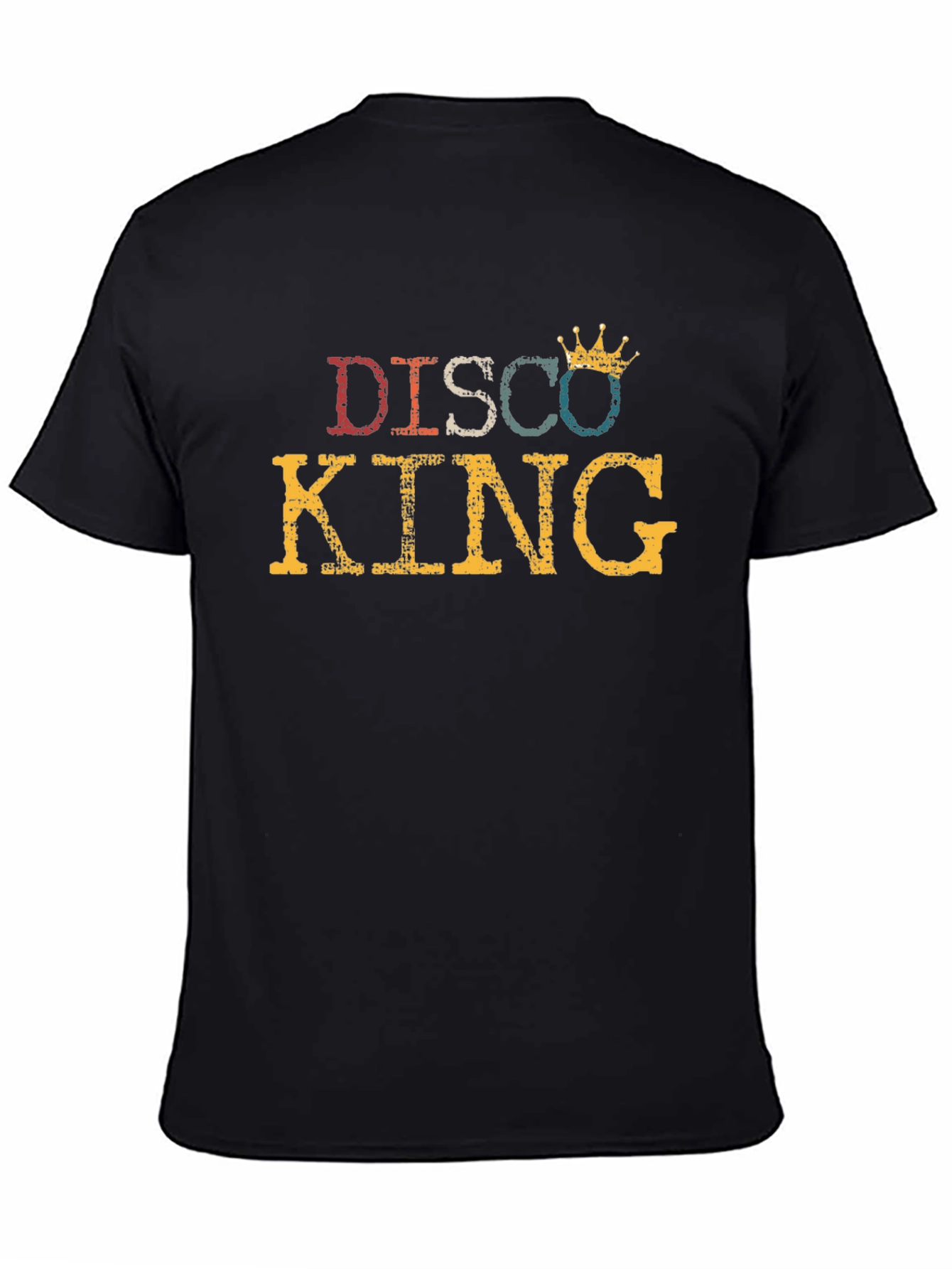 Black Disco King Vintage Style T-Shirt view 4