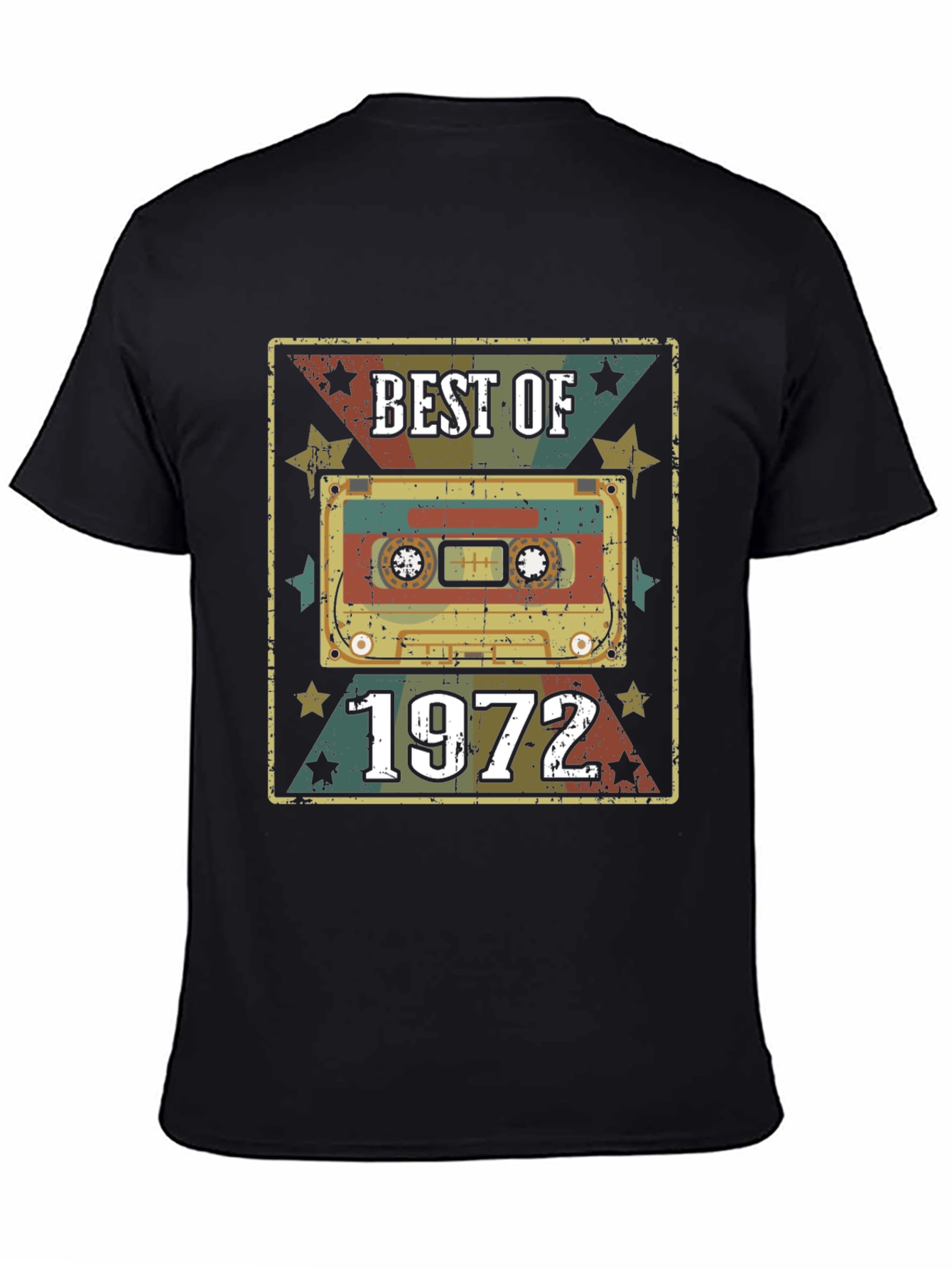 Black Best of 1972 Cassette Tape Graphic Tee view 4
