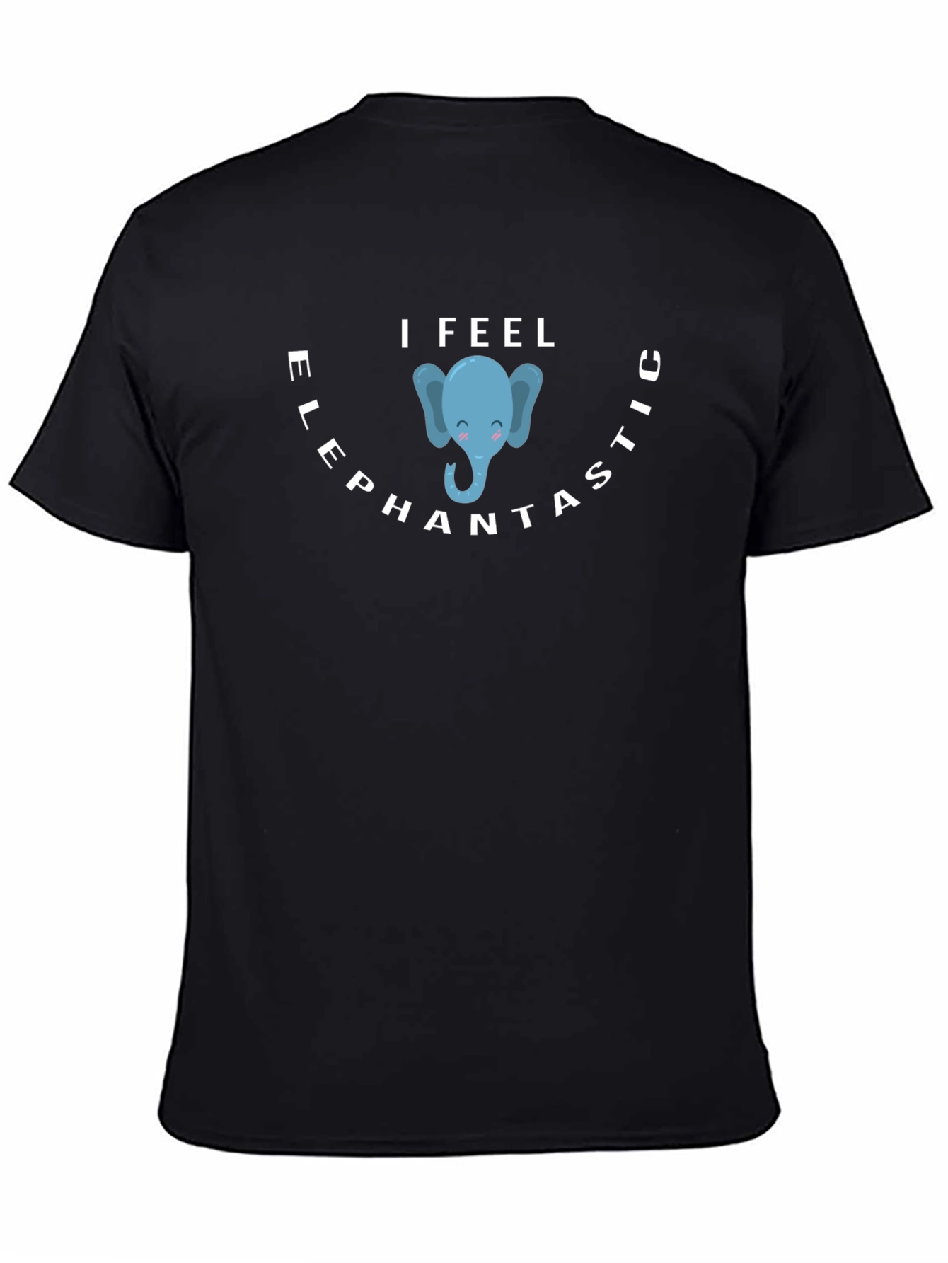 Black I Feel Elephantastic Black T-Shirt view 4