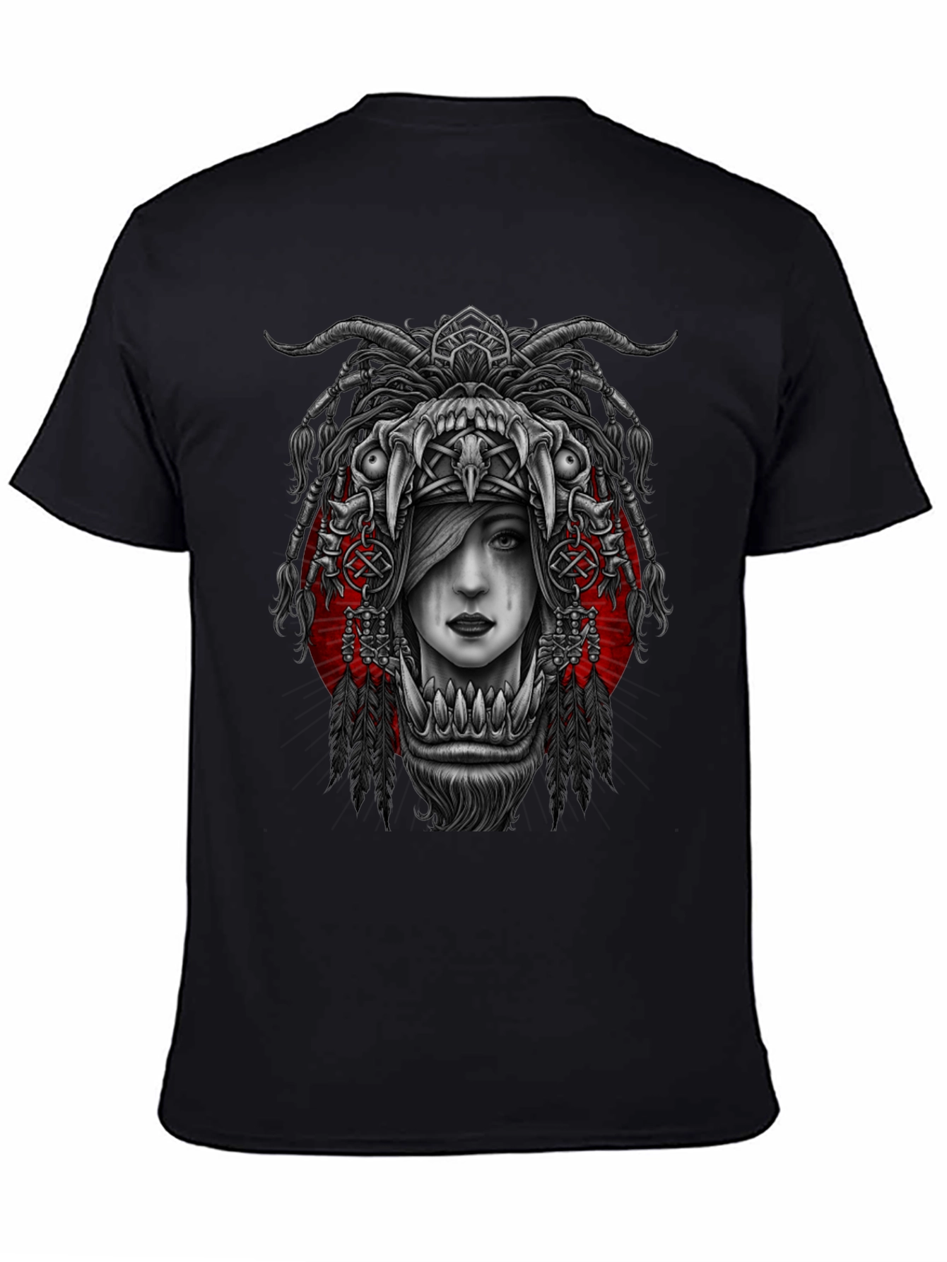 Black Tribal Queen Graphic Tee view 4