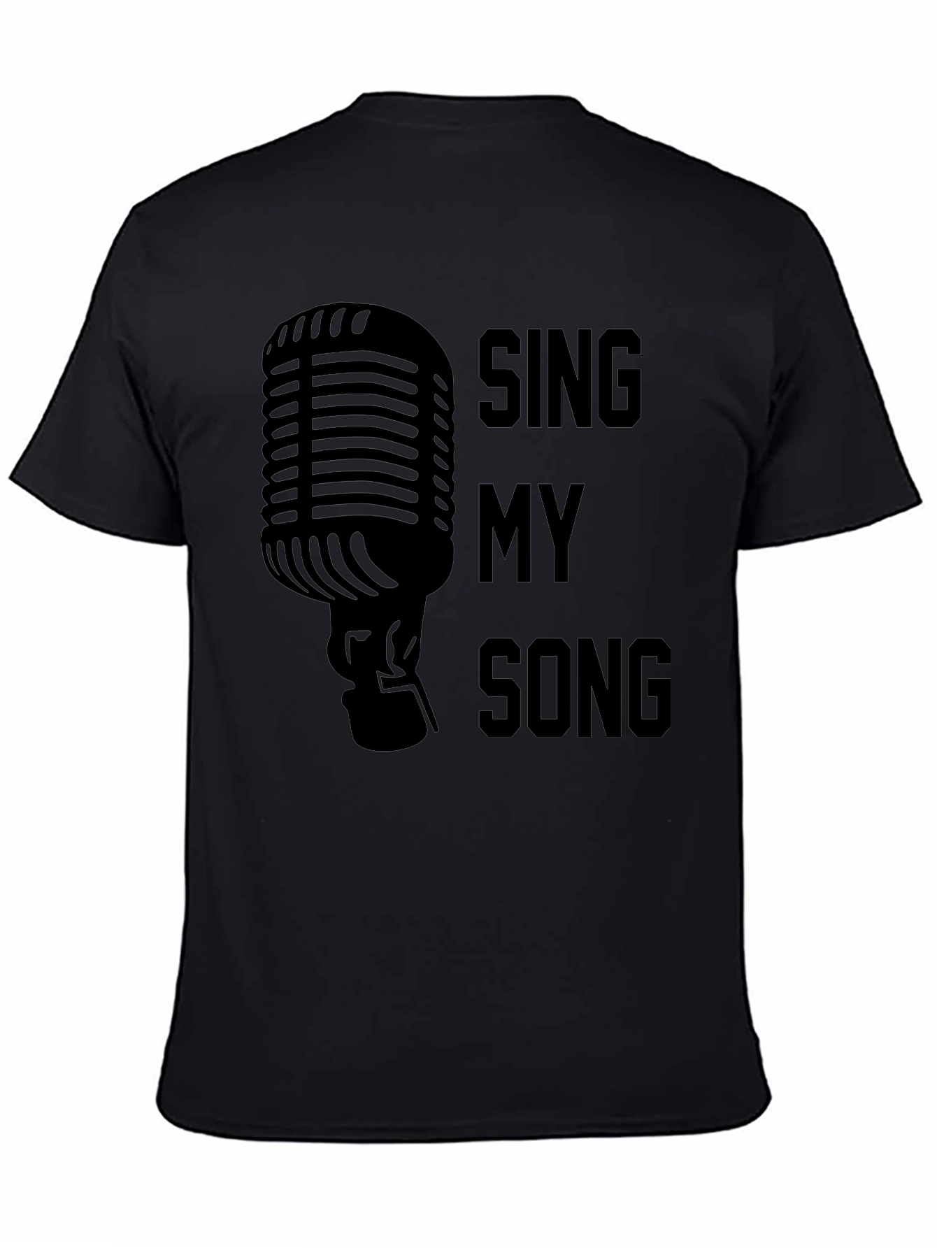 Black Sing My Song Graphic Tee - Black view 4