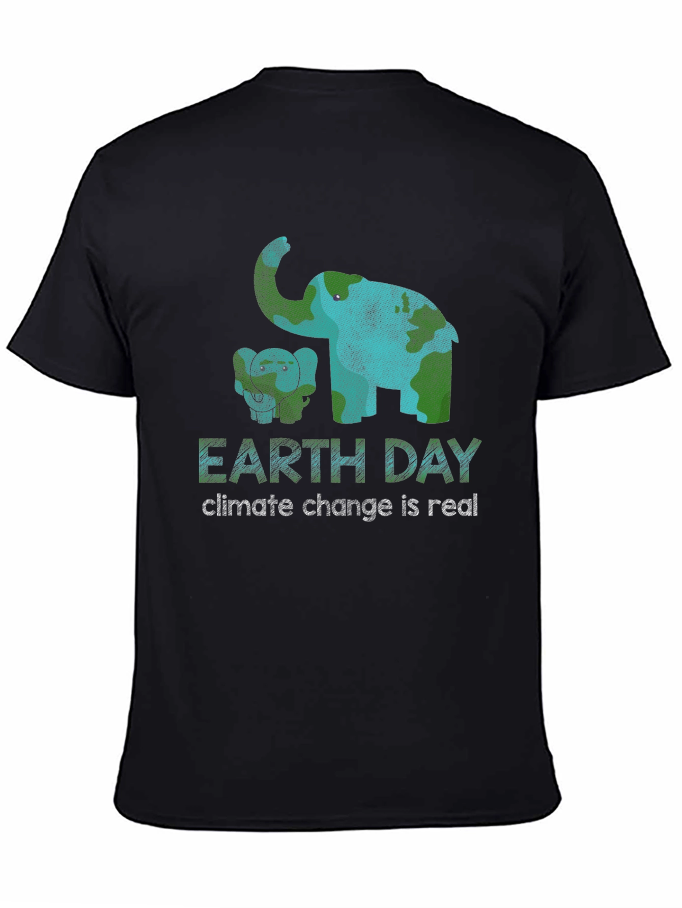 Black Earth Day Climate Change Awareness T-Shirt view 4