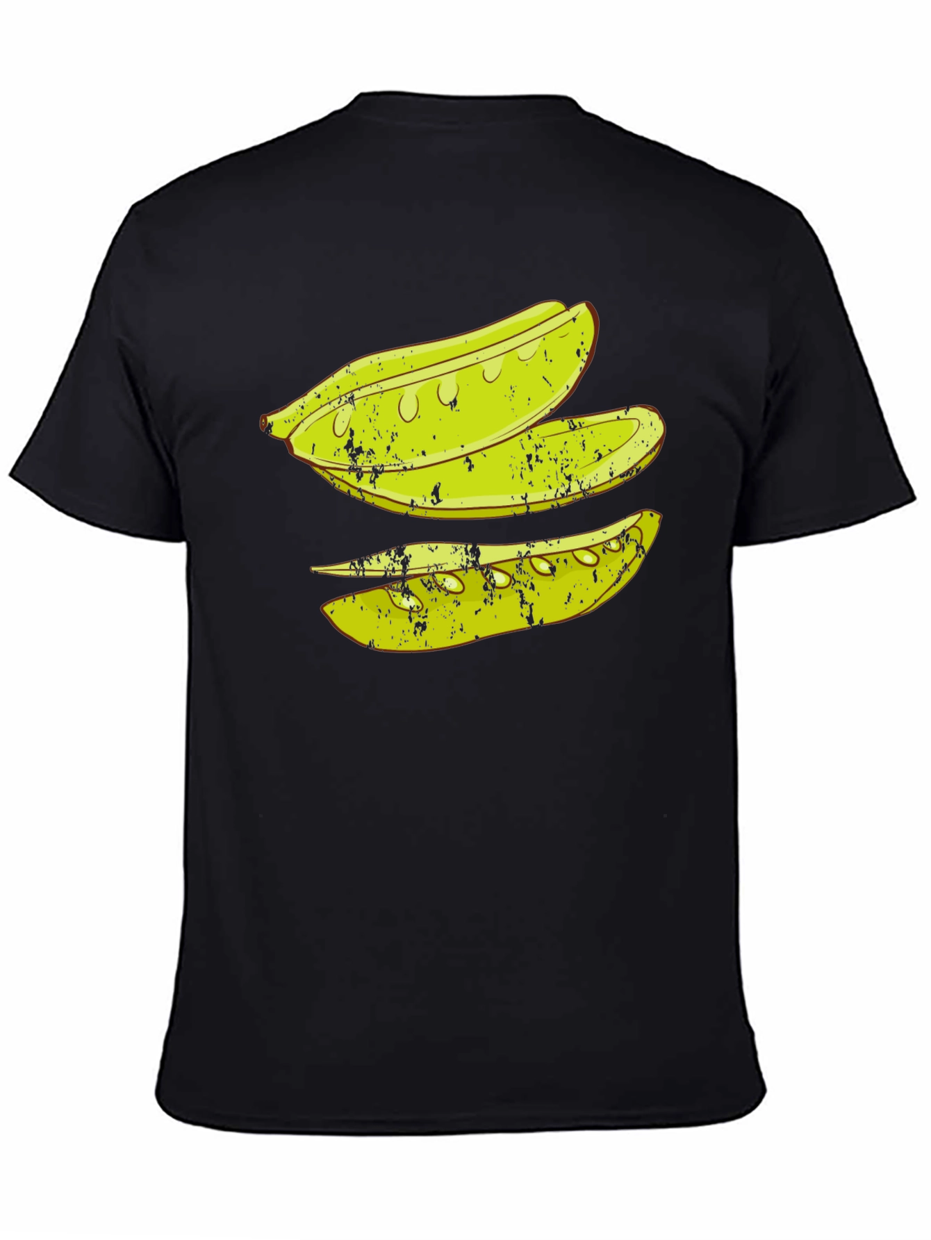 Black Pickle Slice Graphic Tee - Black Cotton T-Shirt view 4