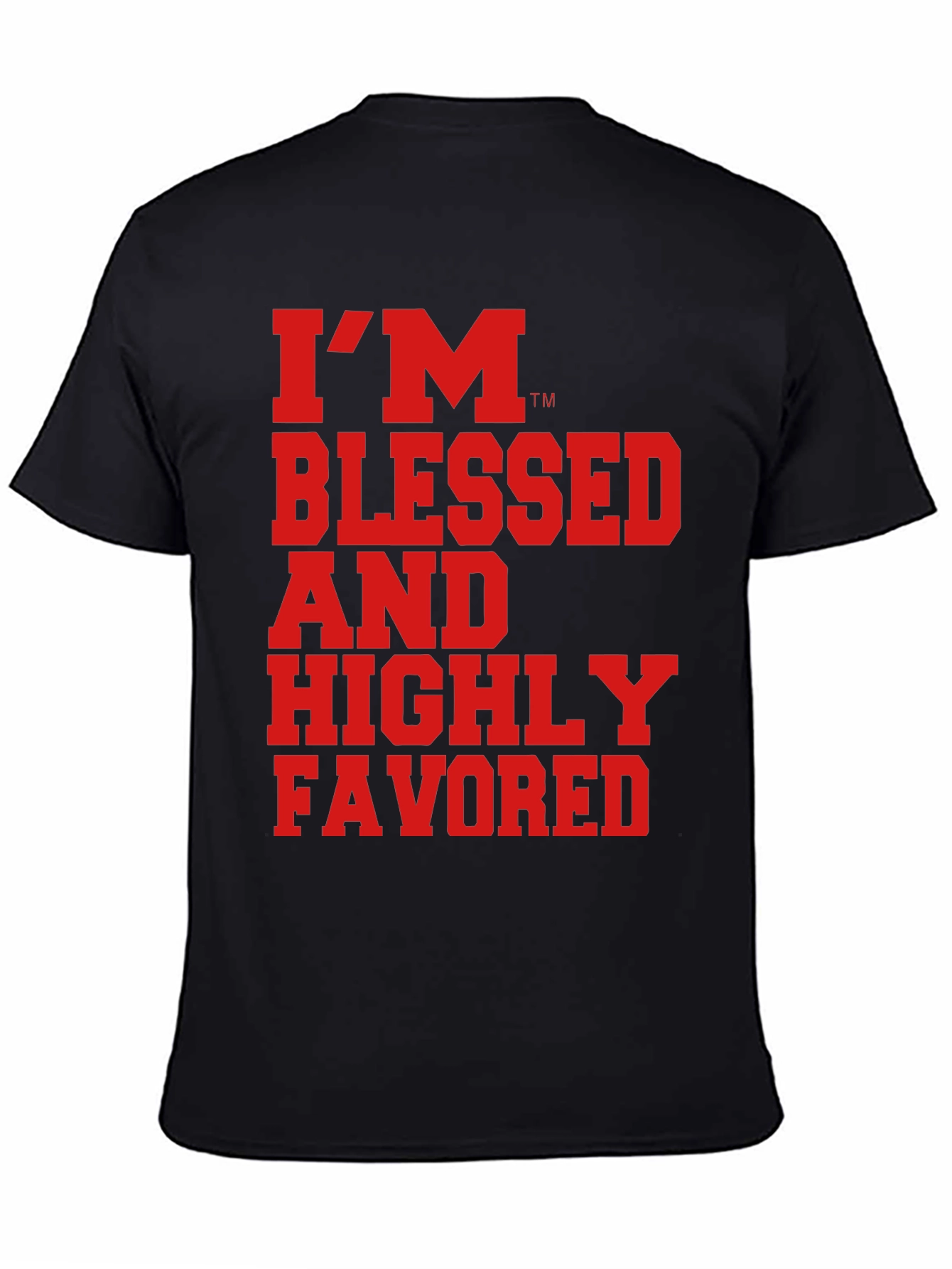 Black Blessed and Highly Favored Graphic Tee - Black view 4