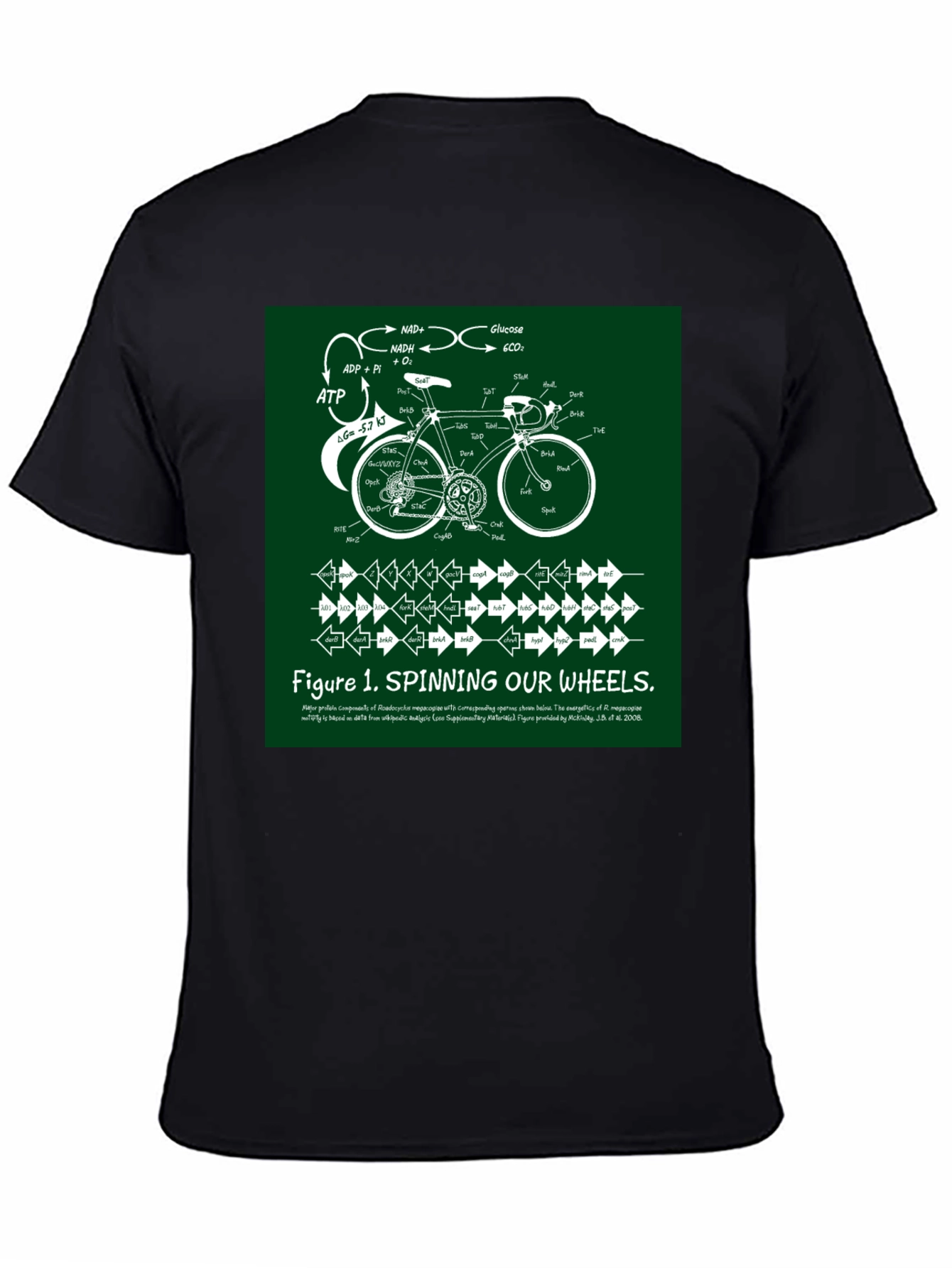 Black Spinning Our Wheels T-Shirt view 4