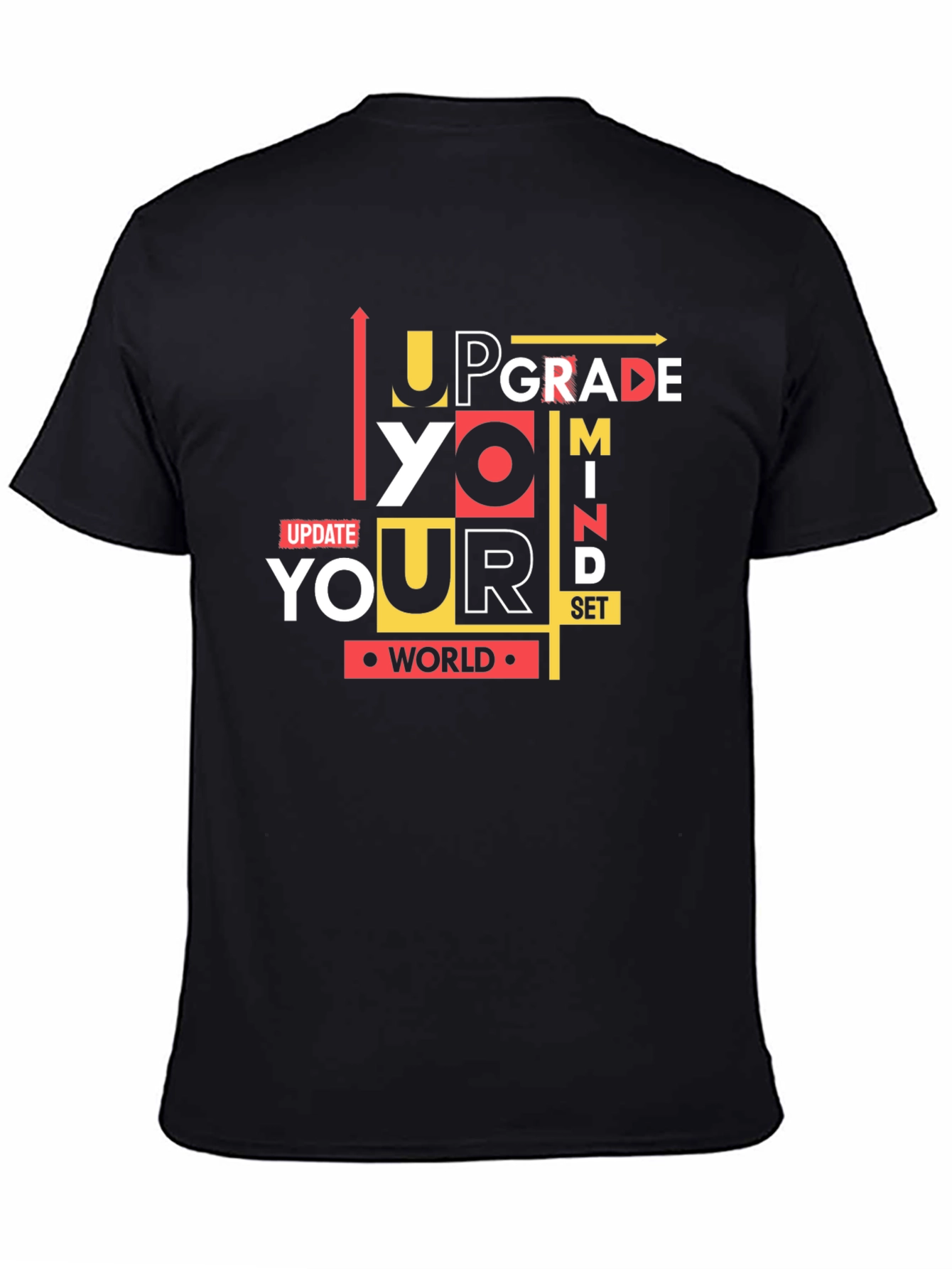 Black Upgrade Your Mindset Graphic T-Shirt view 4