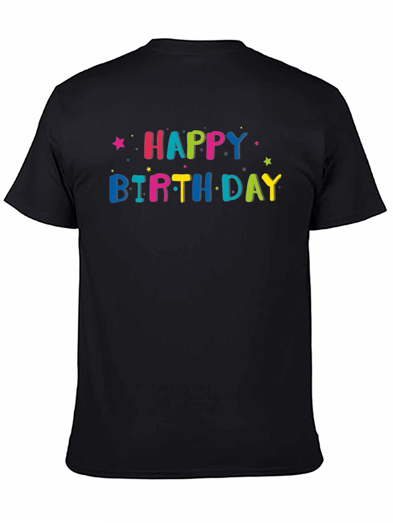 Happy Birthday Graphic Tee - Black - 4