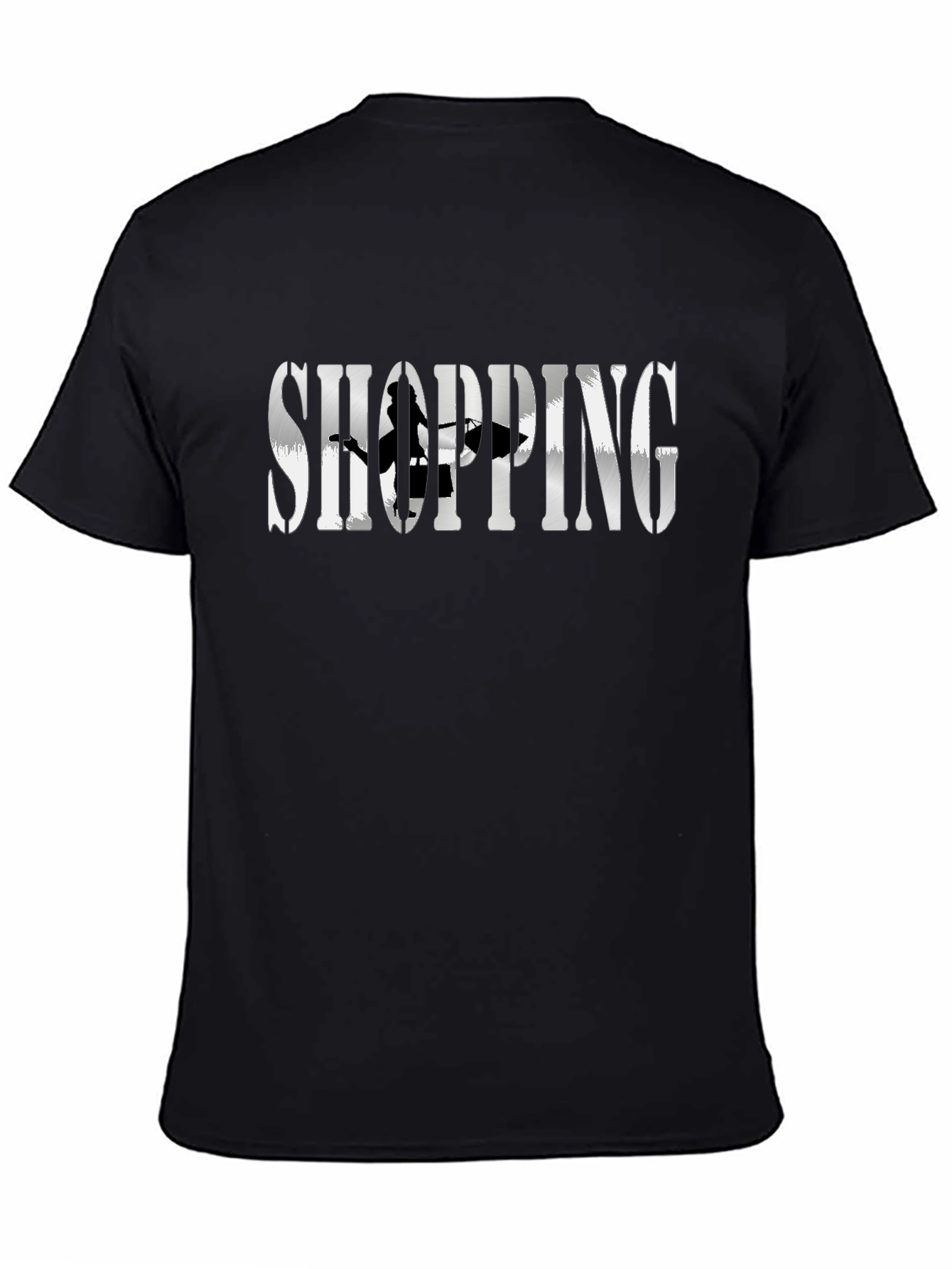 Black Shopping Graphic T-Shirt view 4