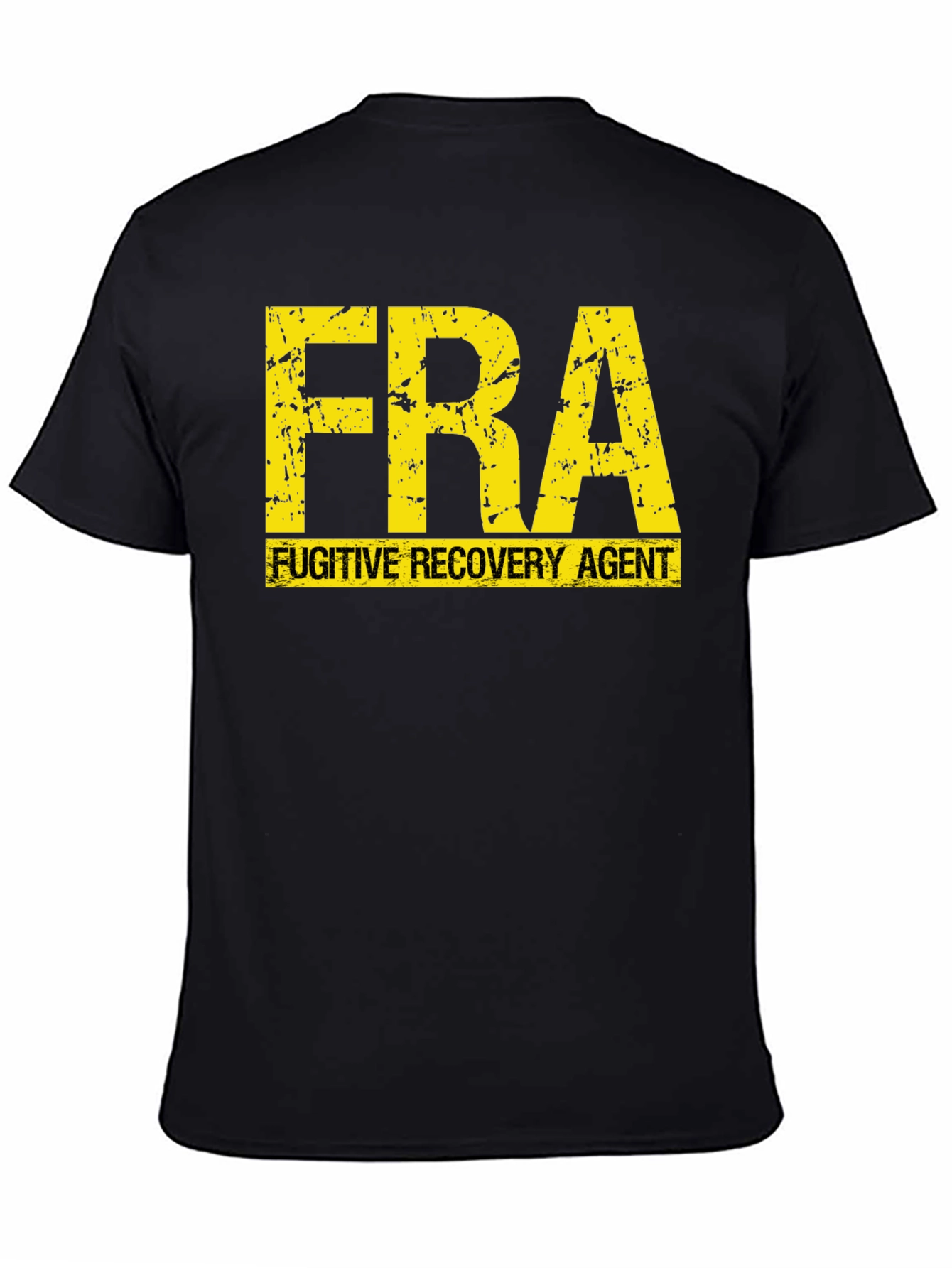 Black Fugitive Recovery Agent Graphic Tee view 4