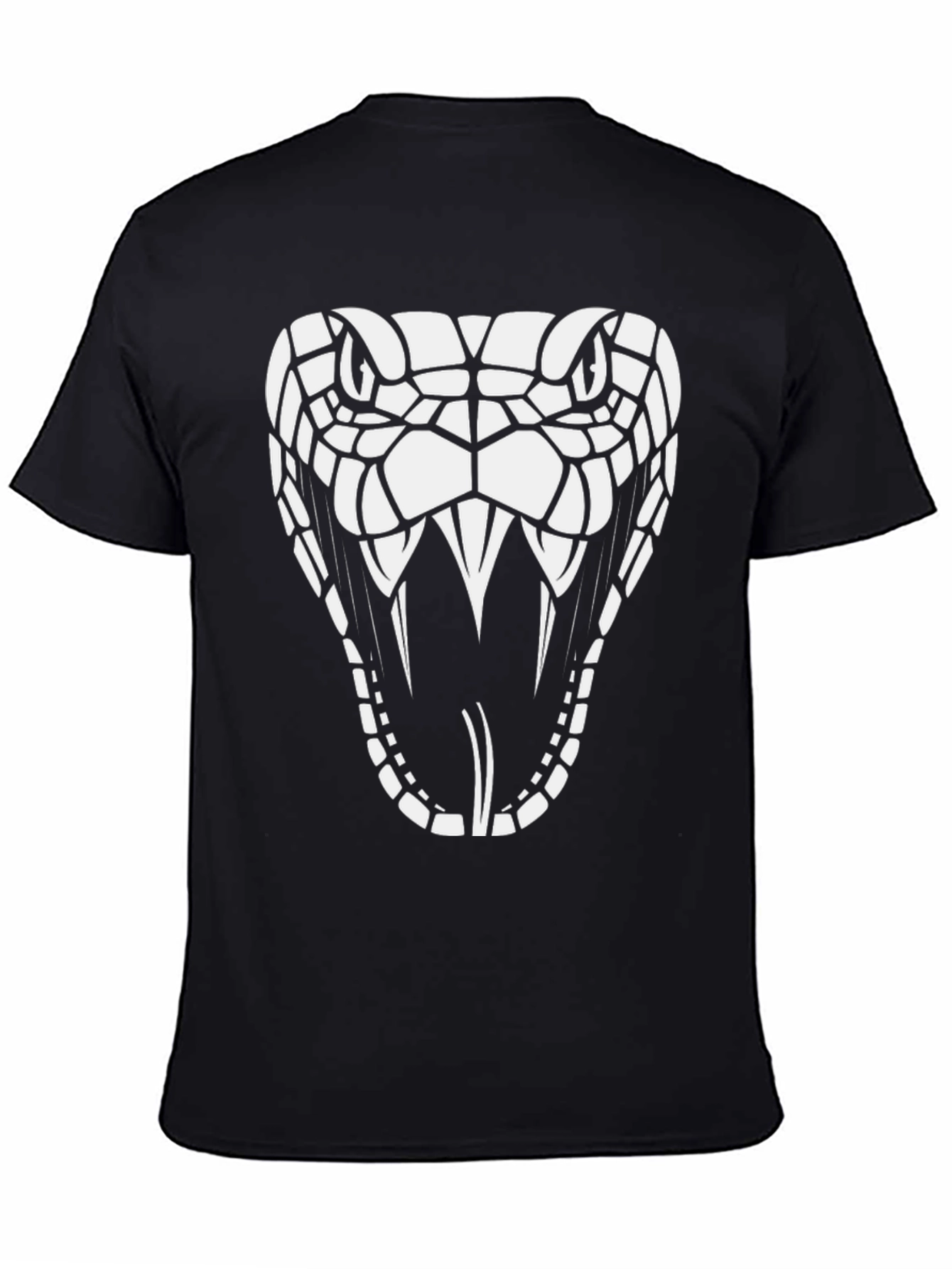 Black Snake T-Shirt - Black Viper Design view 4