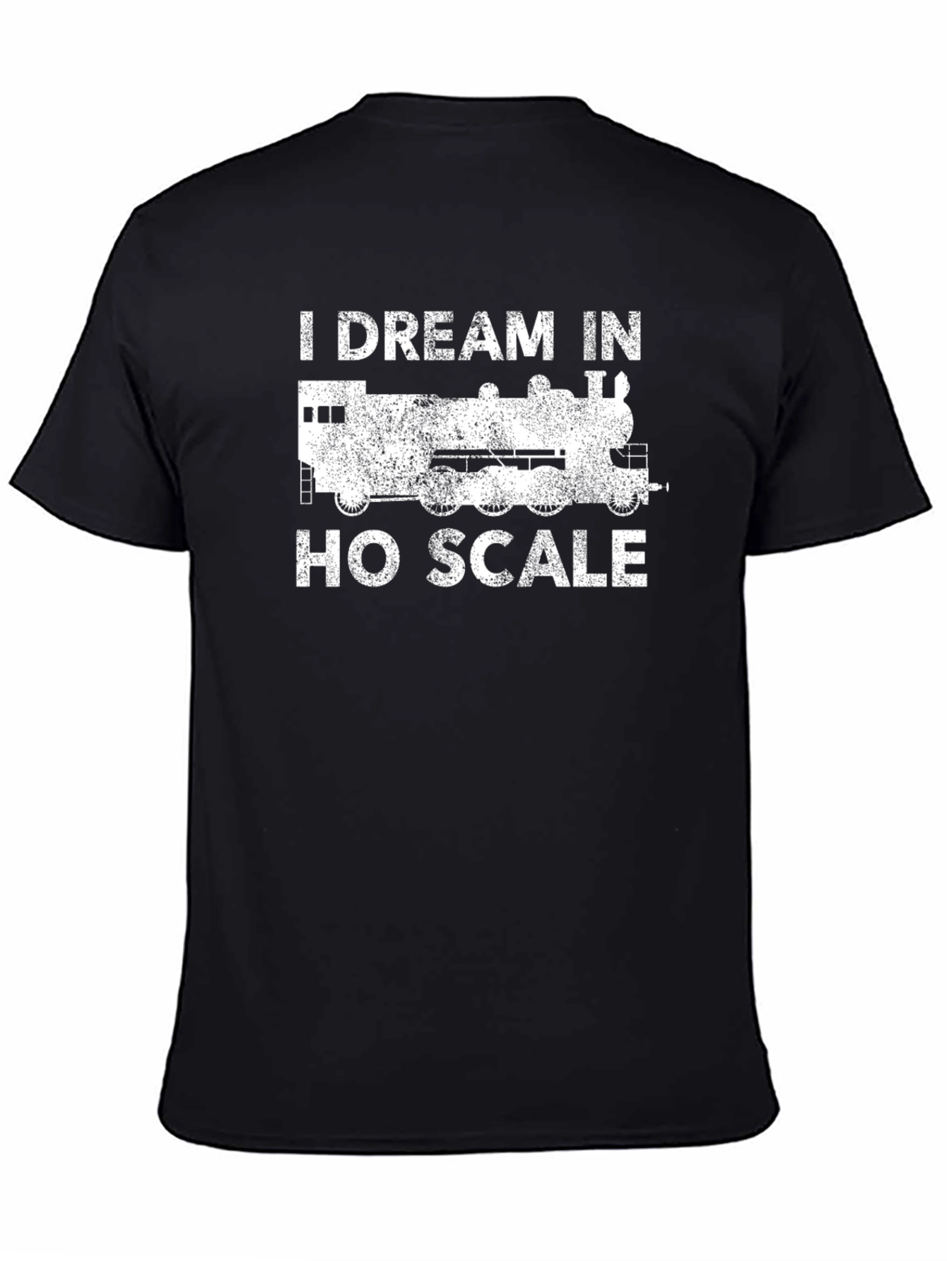 Black I Dream in HO Scale Train T-Shirt view 4