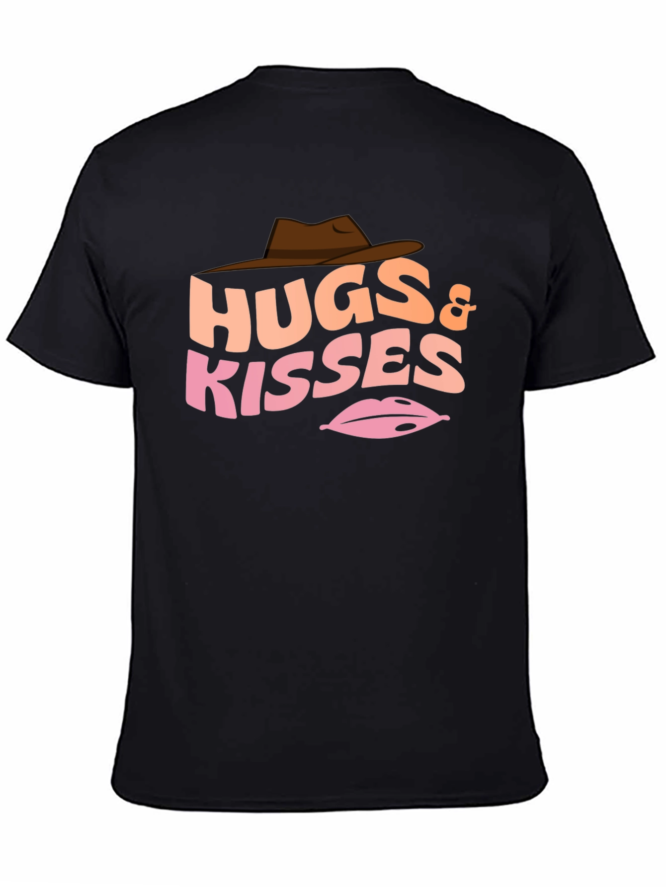 Black Hugs & Kisses Graphic T-Shirt - Western Style view 4