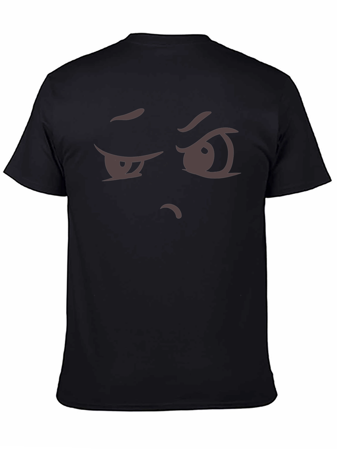 Black Skeptical Stare Graphic Tee - Funny Expression T-Shirt view 4