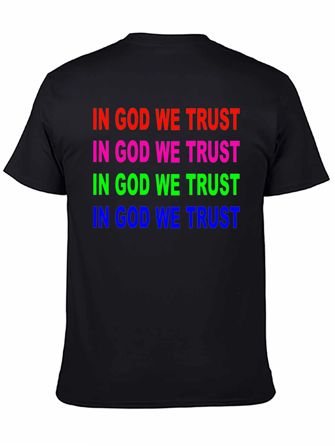 Black In God We Trust Graphic T-Shirt - Unisex view 4