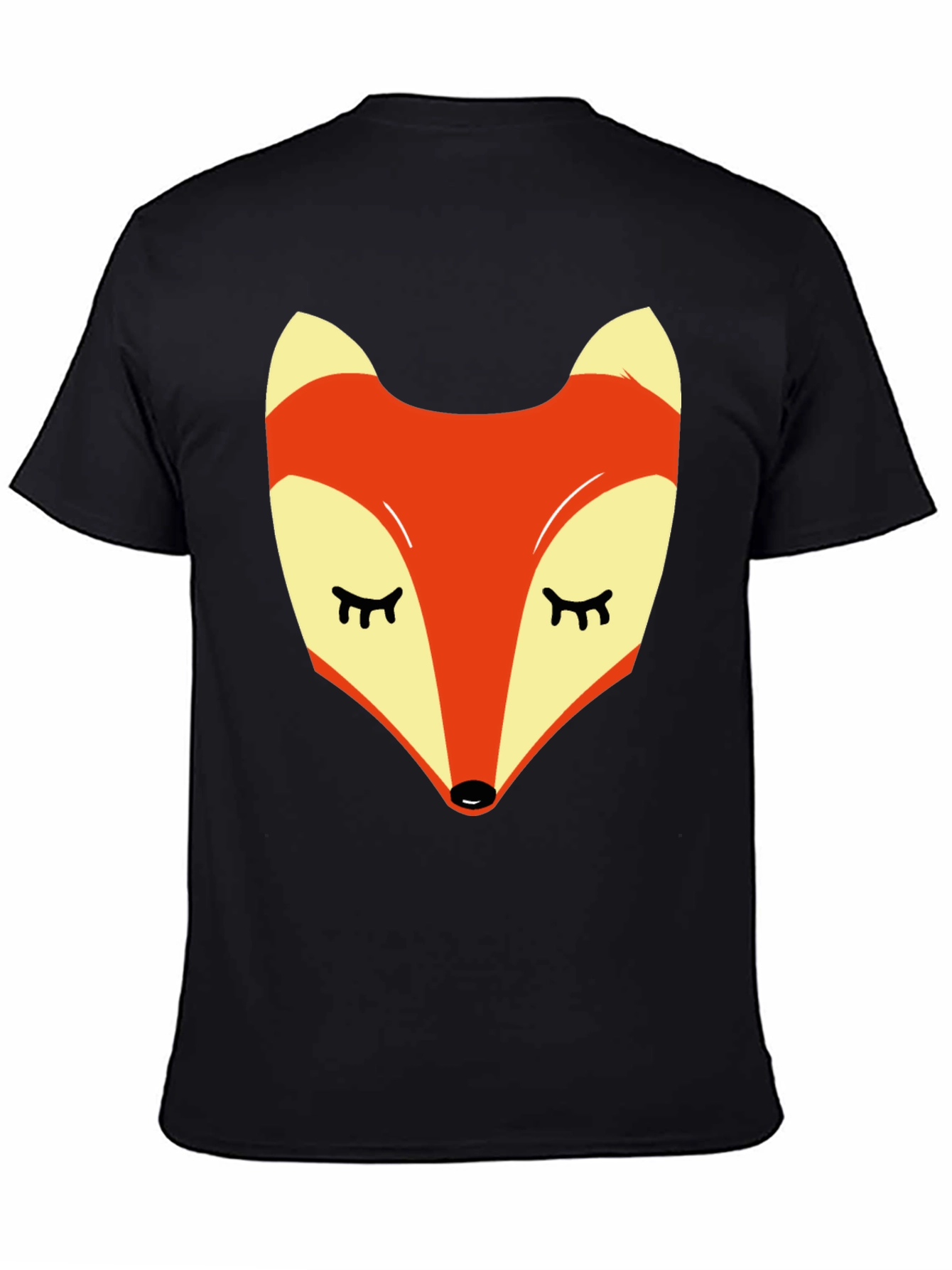 Black Fox Graphic Tee - Men's Black Short Sleeve T-Shirt view 4
