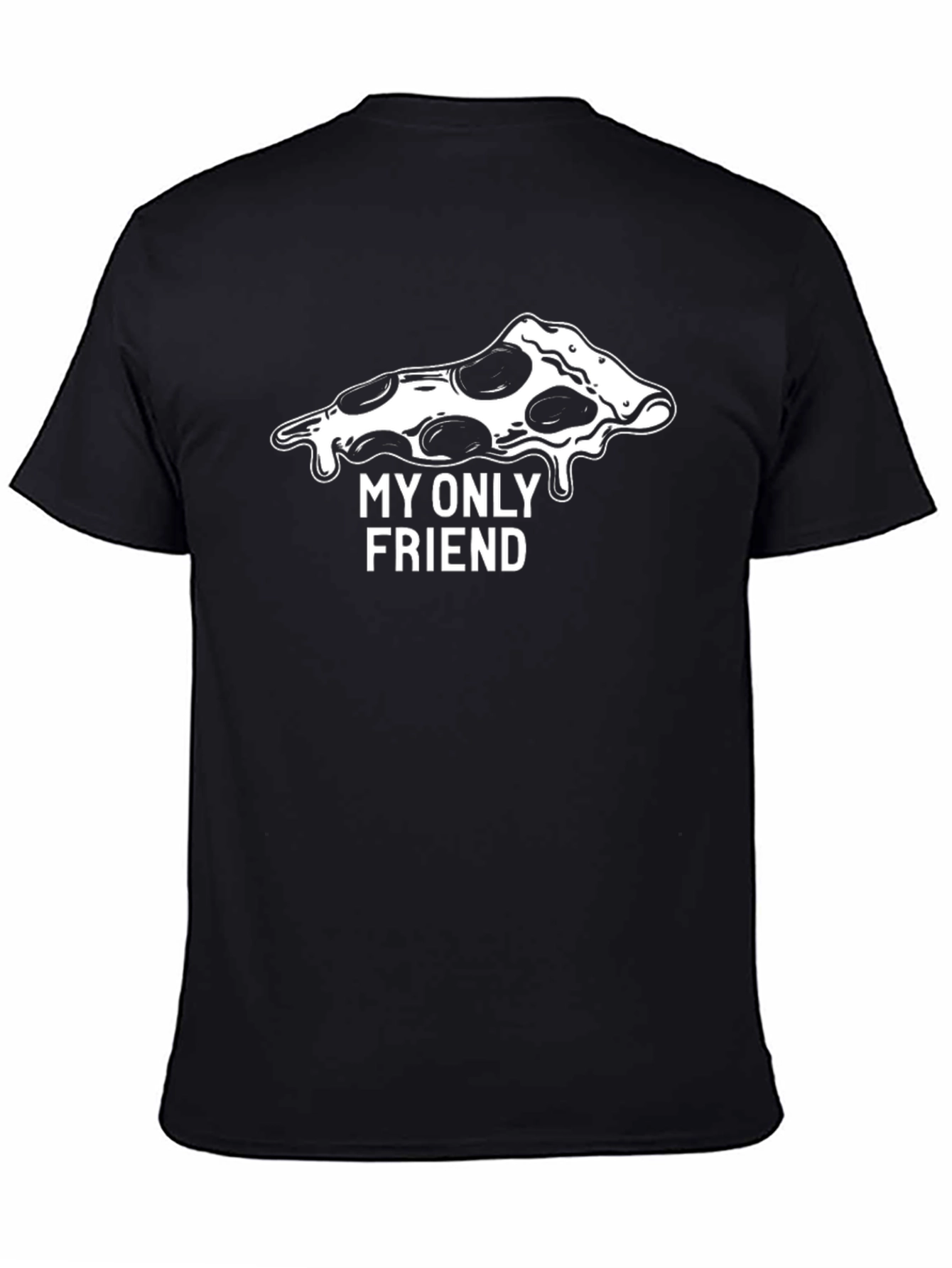 Black Pizza My Only Friend Graphic T-Shirt view 4