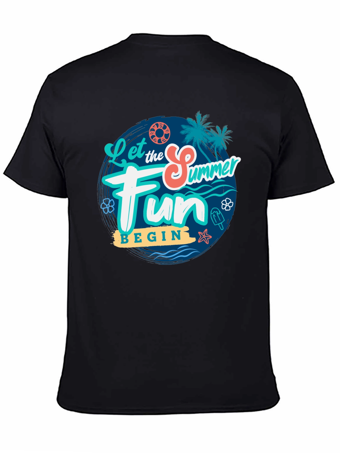 Black Summer Fun Graphic Tee - Unisex view 4