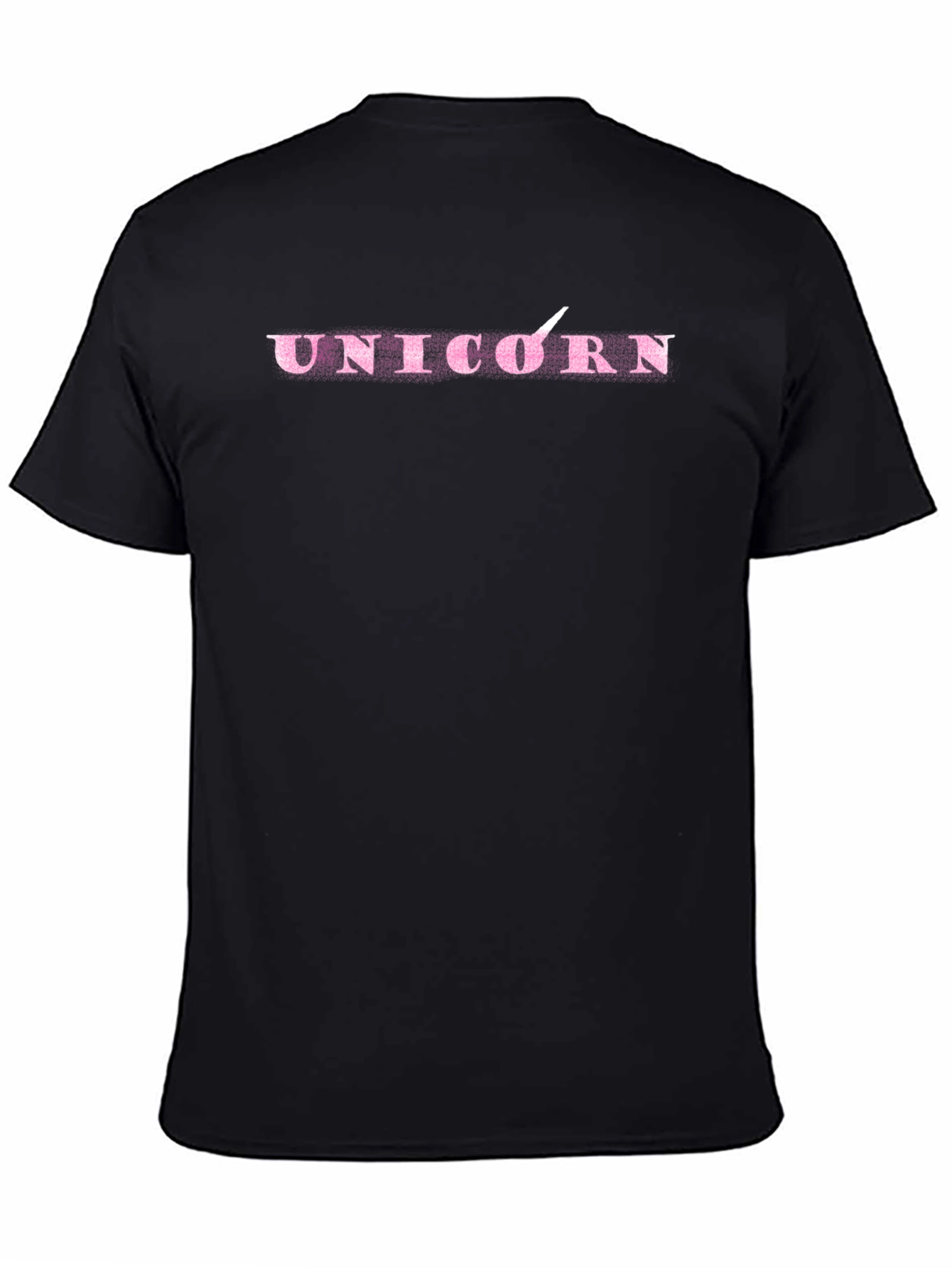 Black Unicorn Graphic Print Black T-Shirt view 4
