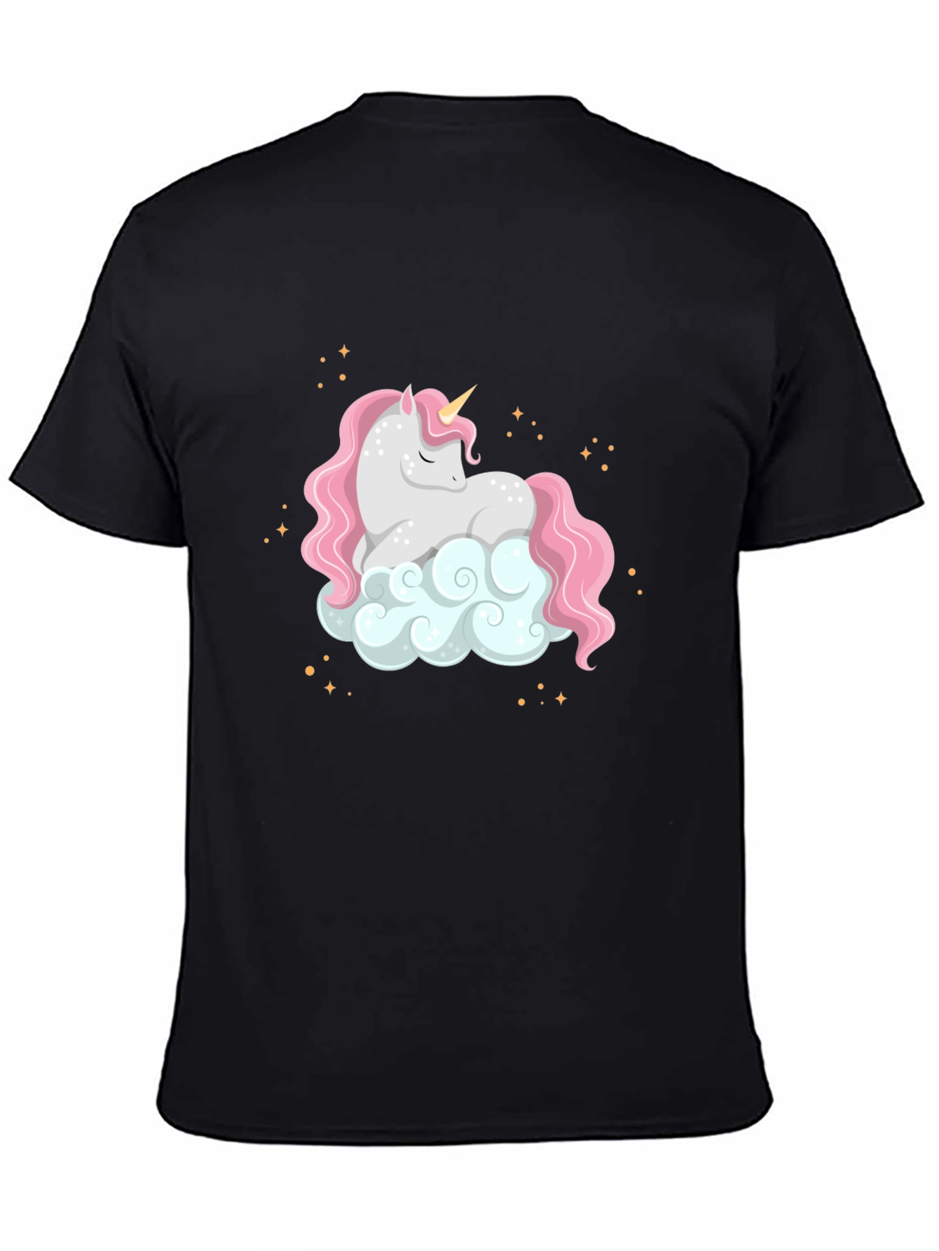 Black Unicorn Cloud Graphic Tee - Magical Comfort view 4