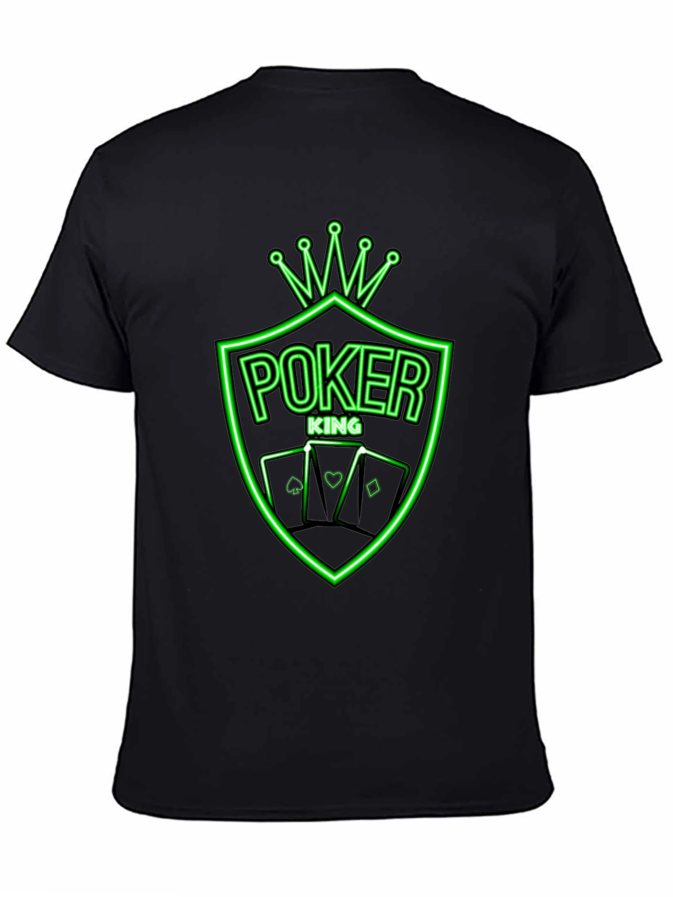 Black Poker King Neon Graphic Tee - Black view 4