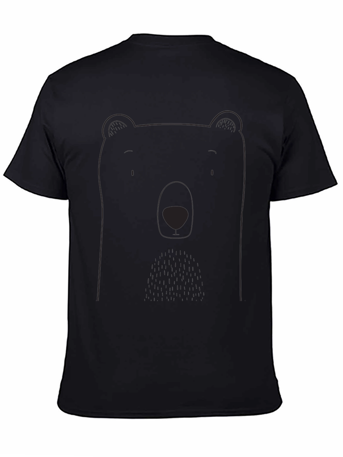 Black Bear Graphic Tee - Men's Black Casual Shirt view 4
