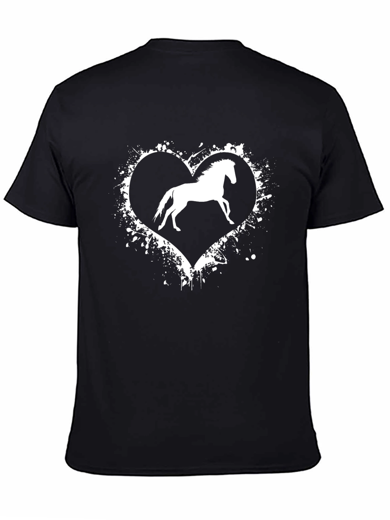 Black Horse Heart Graphic T-Shirt view 4