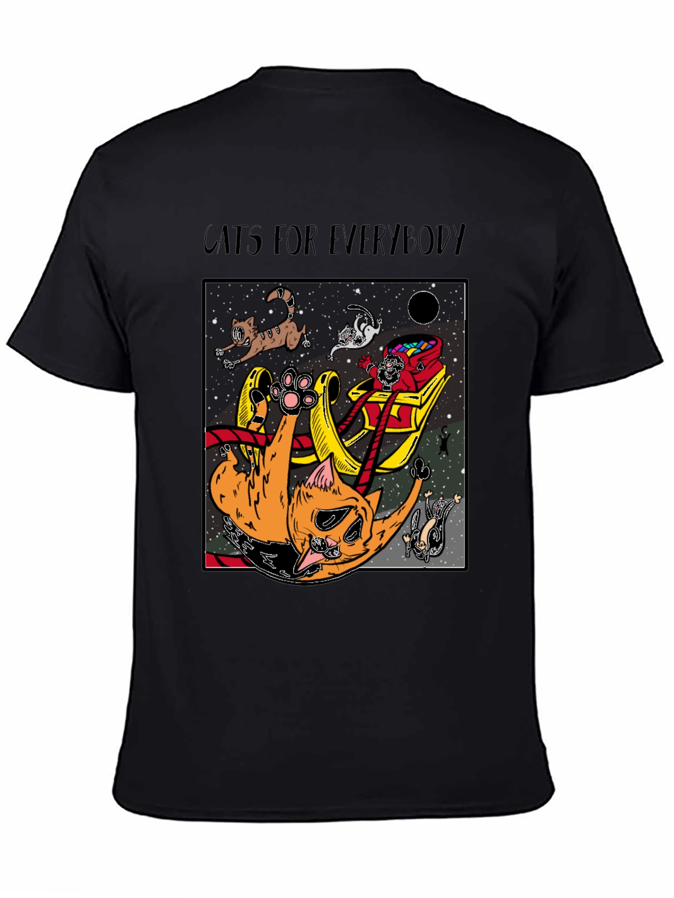 Black Cats for Everybody T-Shirt - Space Adventure! view 4